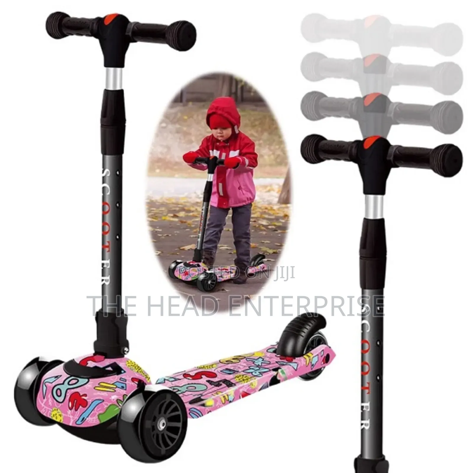Upto 12yrs Old Outdoor Manual Scooter With Lights