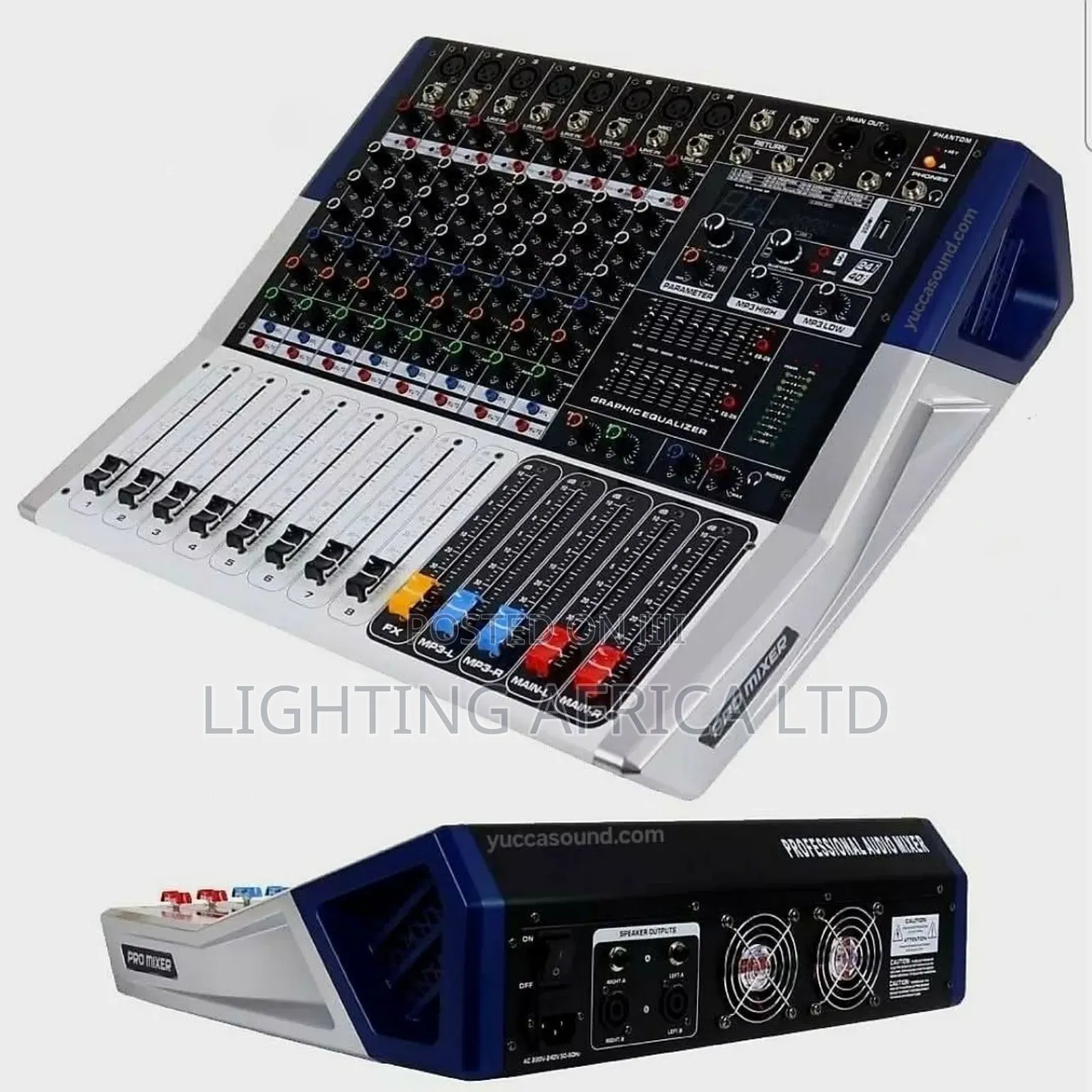 8 Channels Pro Audio Powered Mixer 1000w Output - Usb /Bt