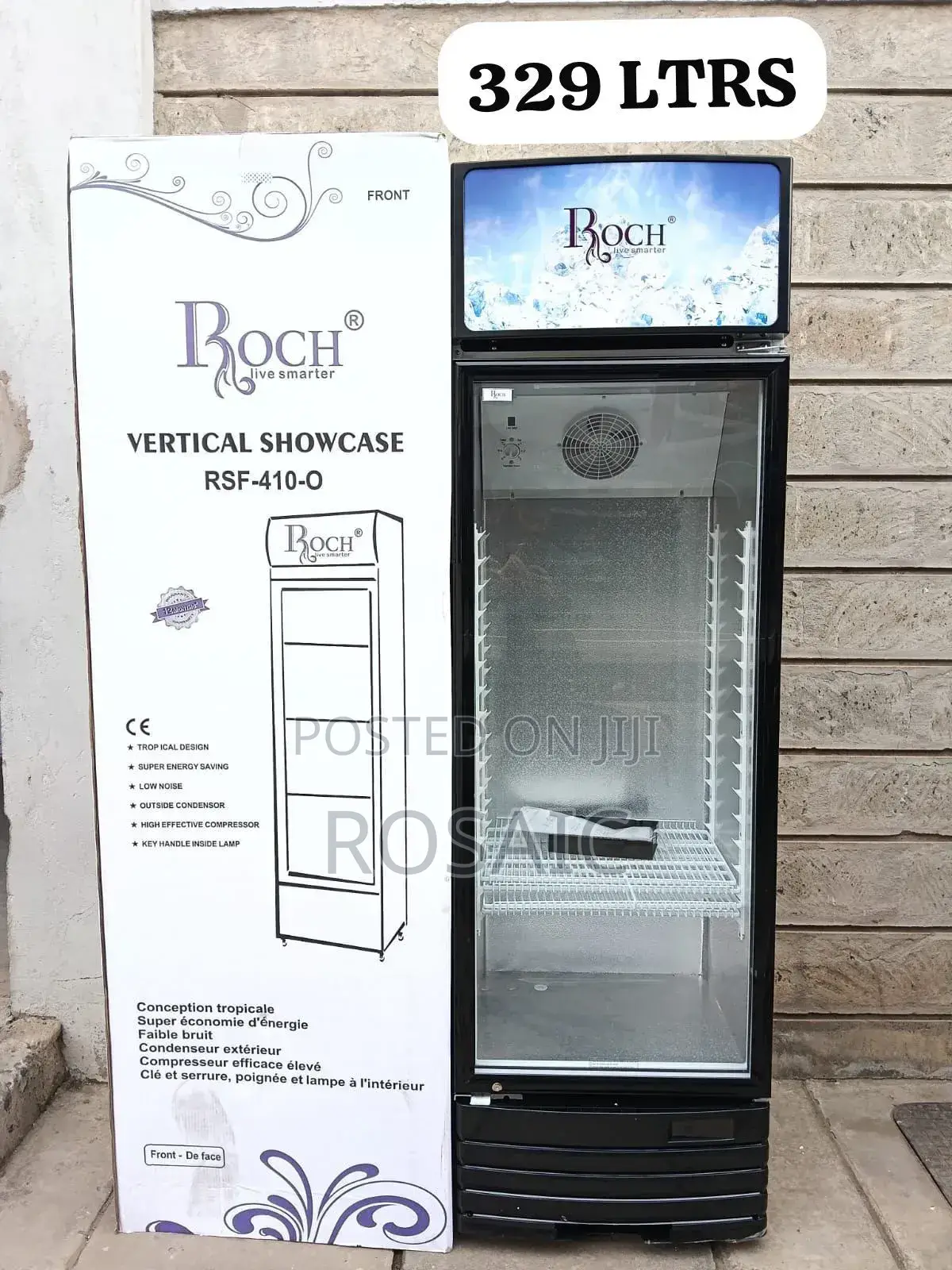 329 Litres Roch Vertical Showcase Model RSF-410-O Refrigerator