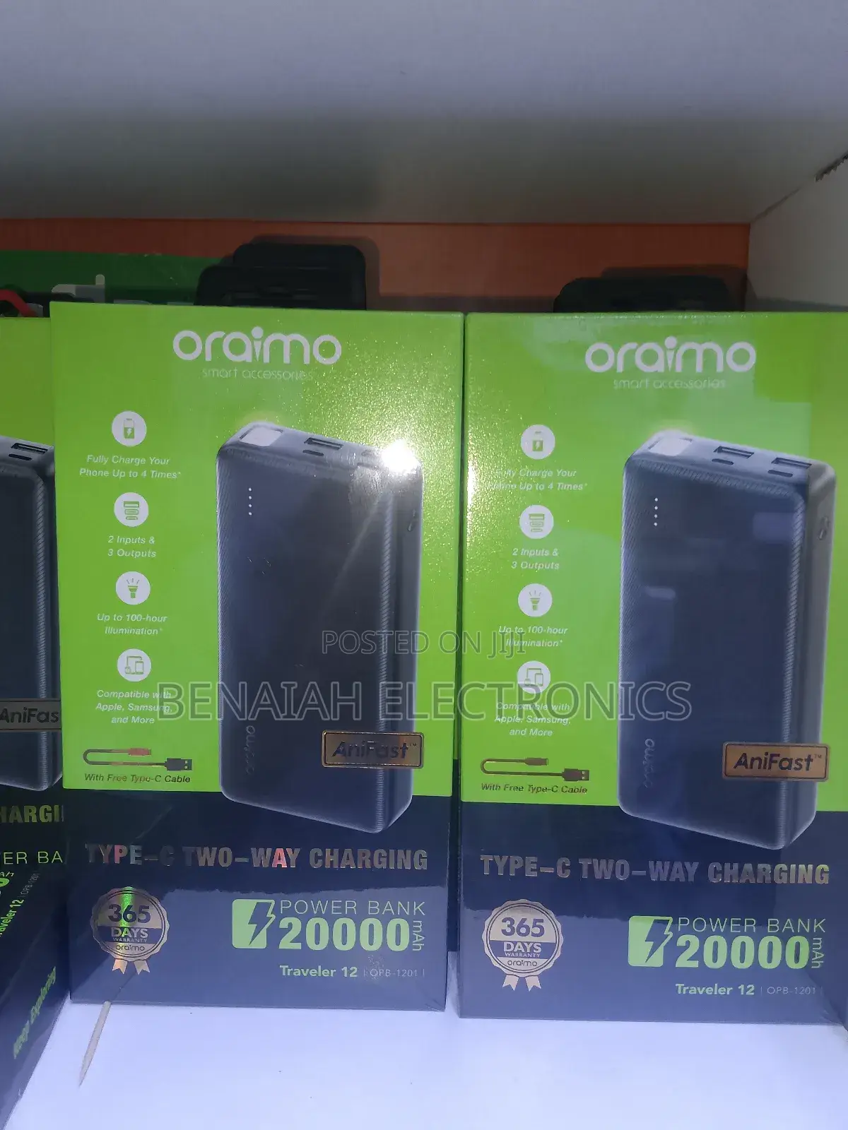 20000mah Oraimo Powerbank Slim Portable Powerbank