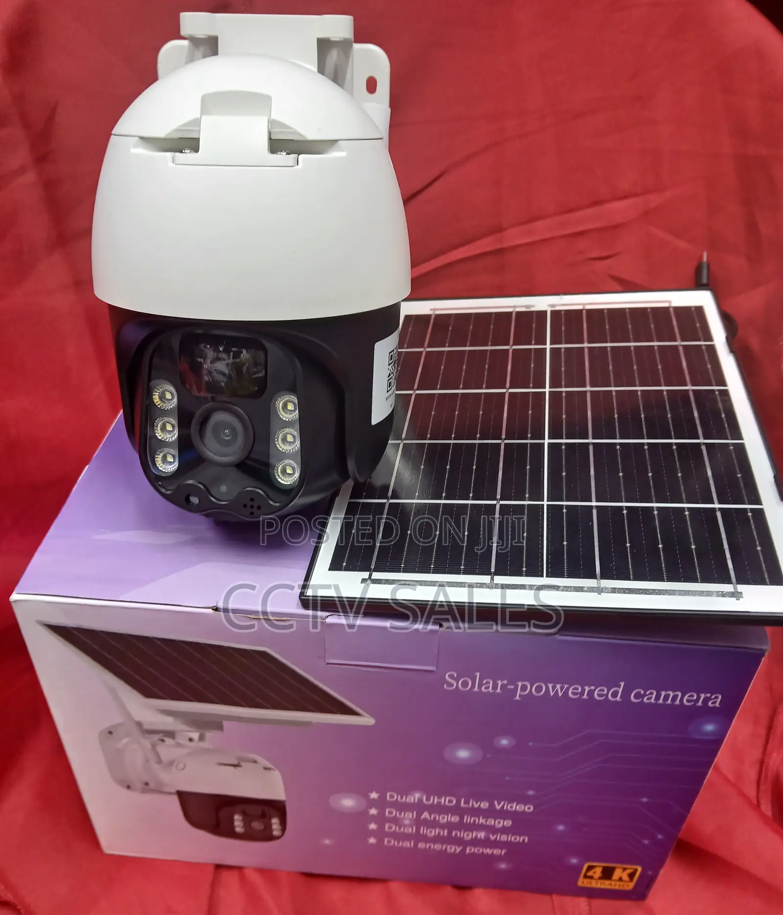 Color Night Vision 4mp Wifi V360pro Solar Powered CCTV Camera