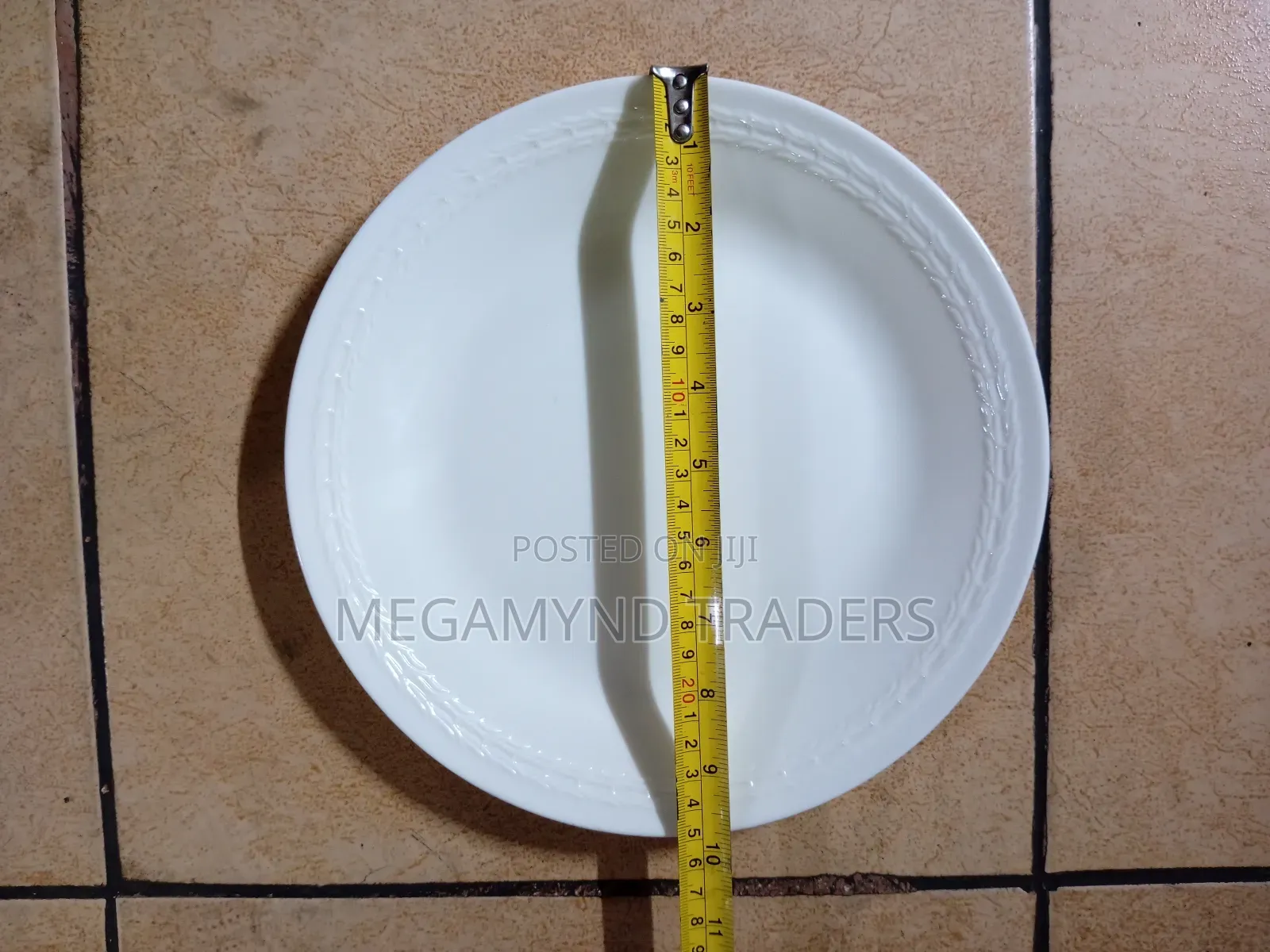 12pc Melamine Plate/Round Dinner Plate