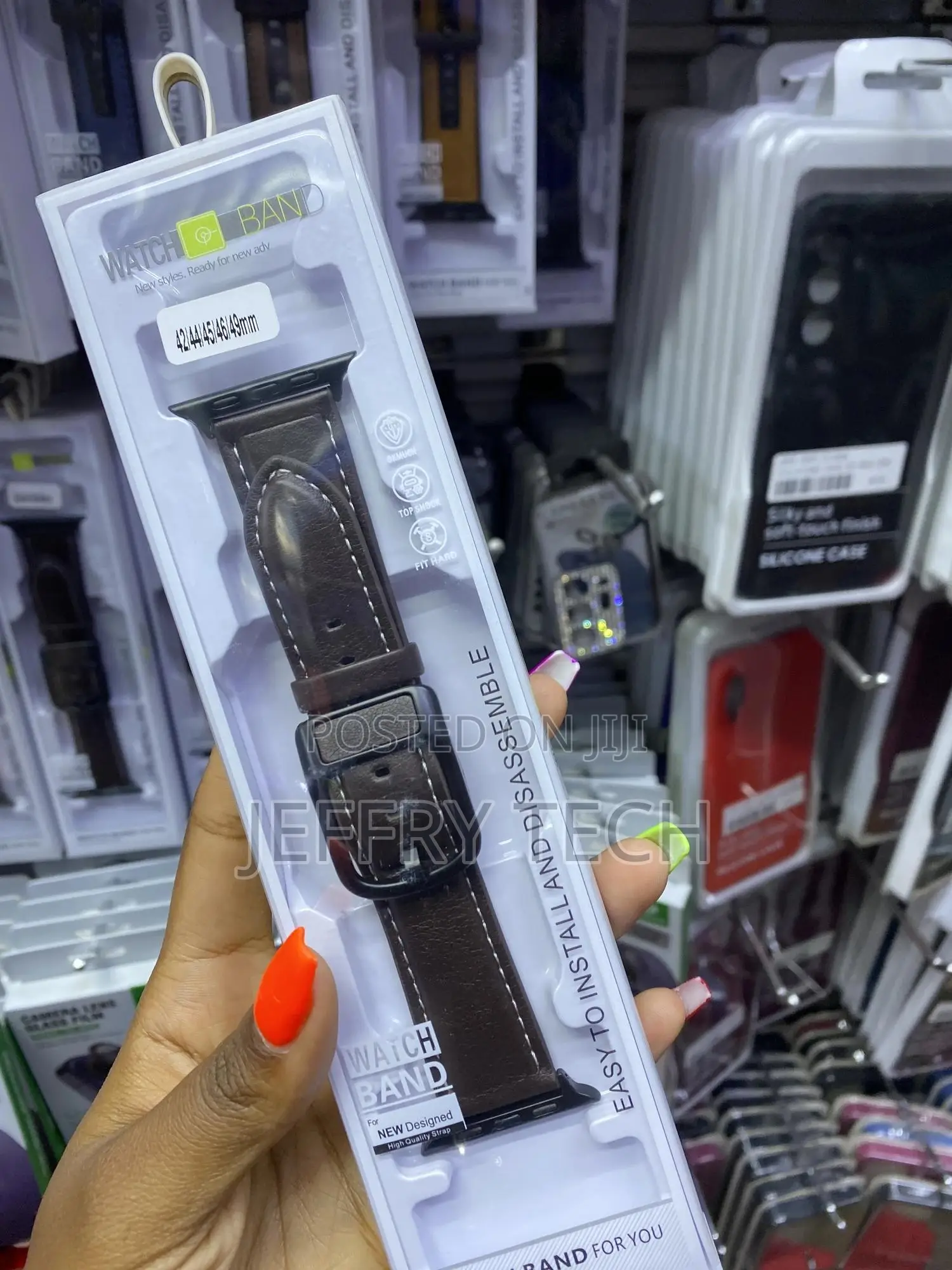 Power Leather Apple Bands for 42 44 45 46 49mm Leather Straps