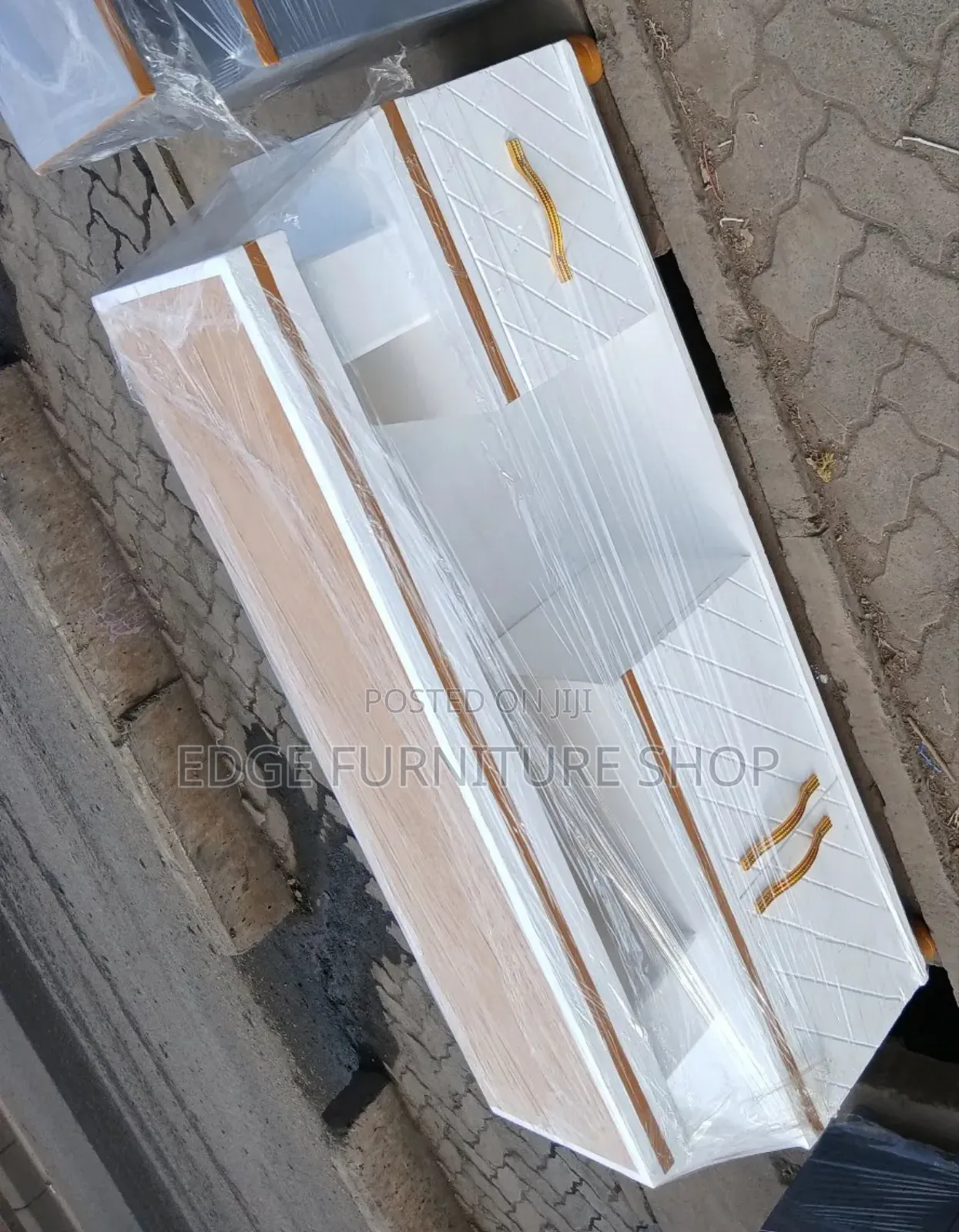 Brown and White Tv Stand for Sale