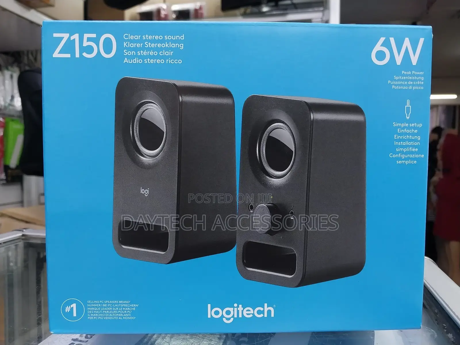 New Logitech Z150 Pc Speaker Stereo Sound 2 Speakers 6 Watts