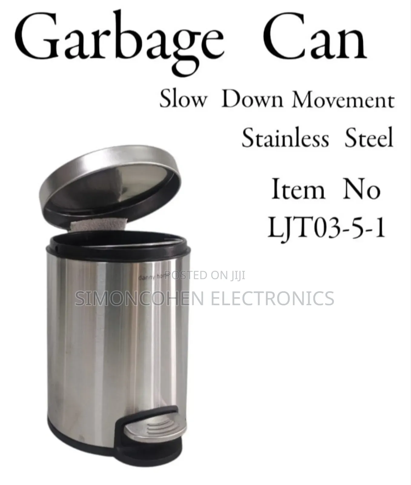 5l Stainless Steel Dustbin