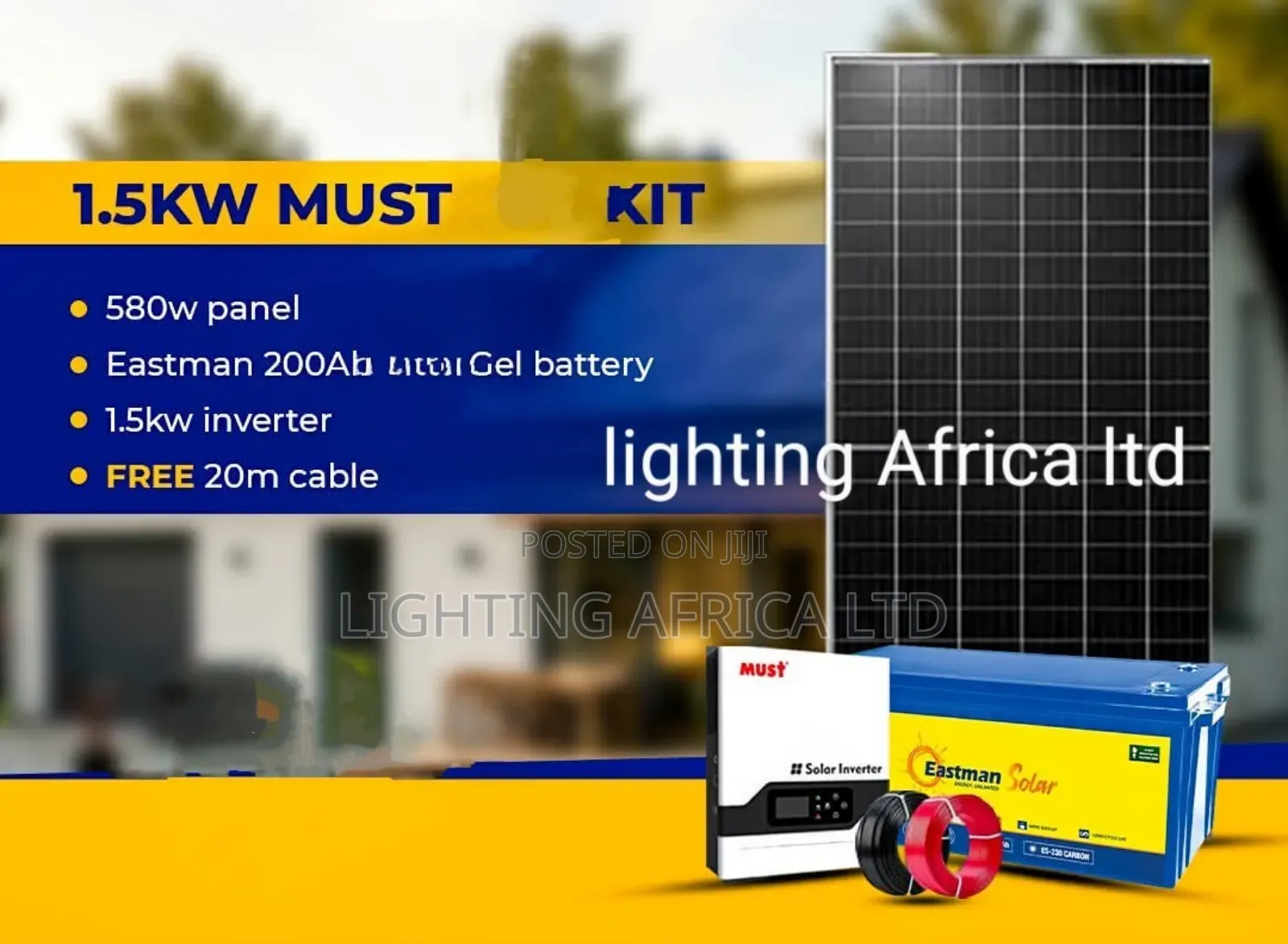 1.5kva Eastman Solar Kit- Free Installation Pay on Delivery