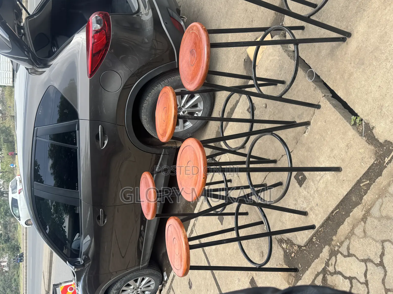 Mahogany Wooden Bar Stools