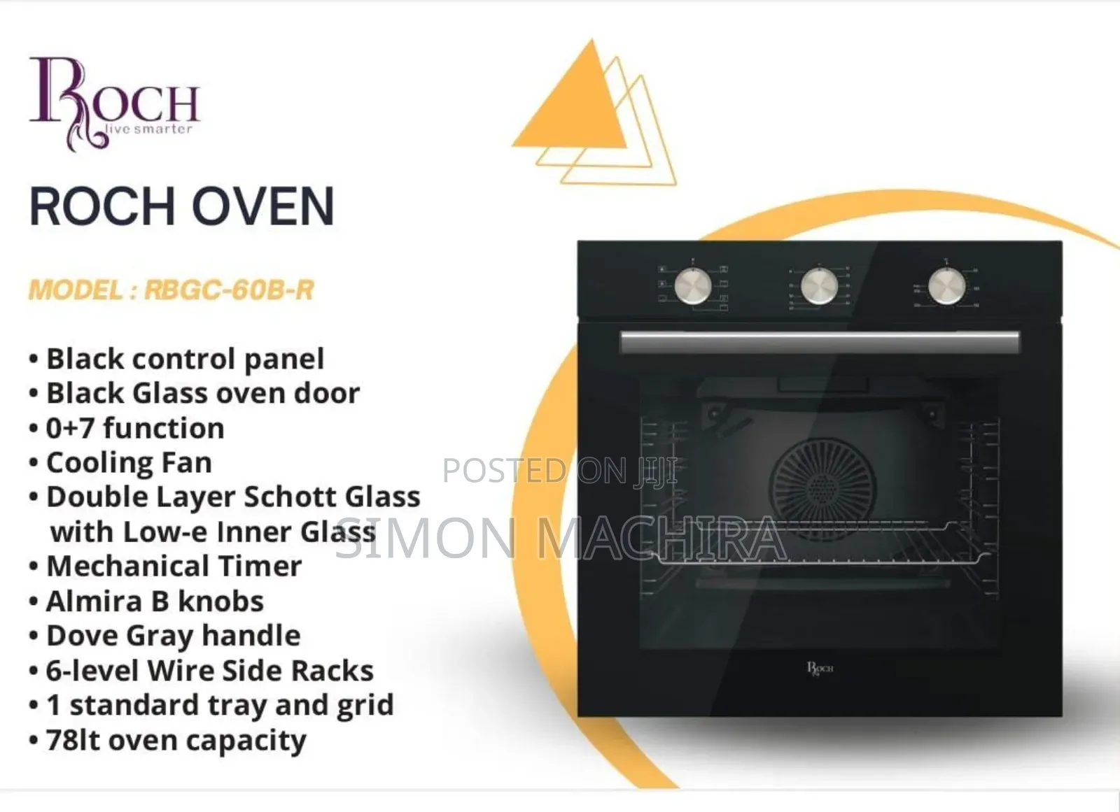 Inbuilt Oven 78l Roch Oven
