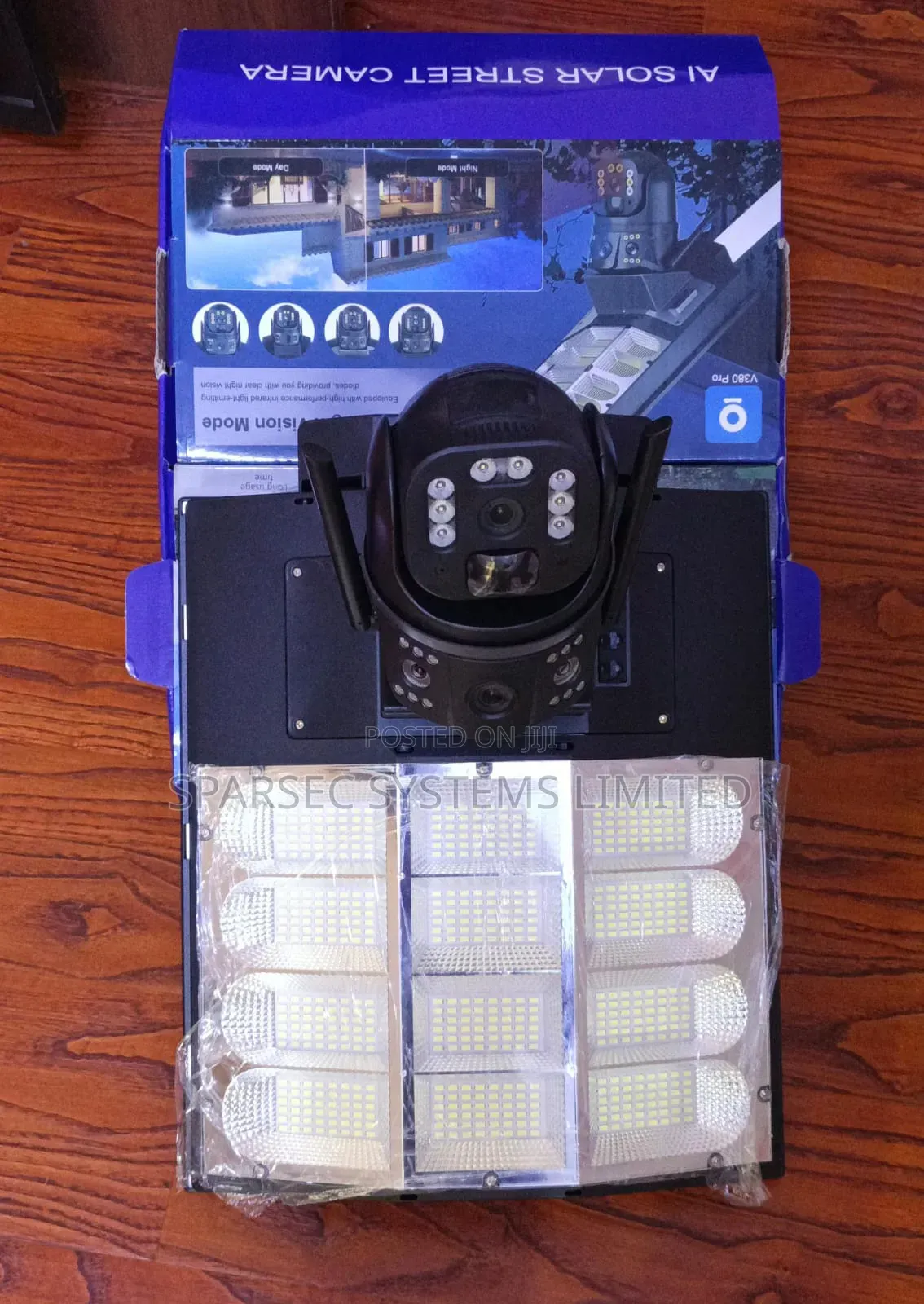 V380 Pro Dual Lens Ai Solar Camera + Lighting 2 in 1 4g
