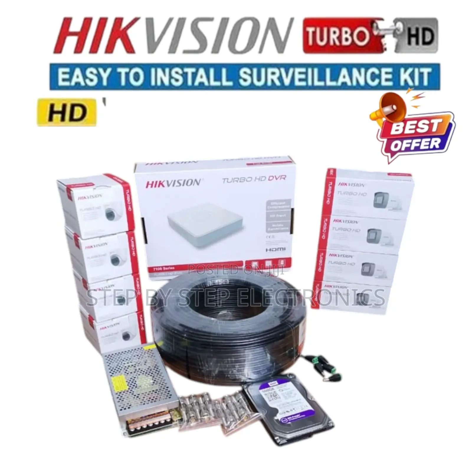 High Performance 8 Hikvision 1080p Full Hd CCTV Cameras Complete Kit