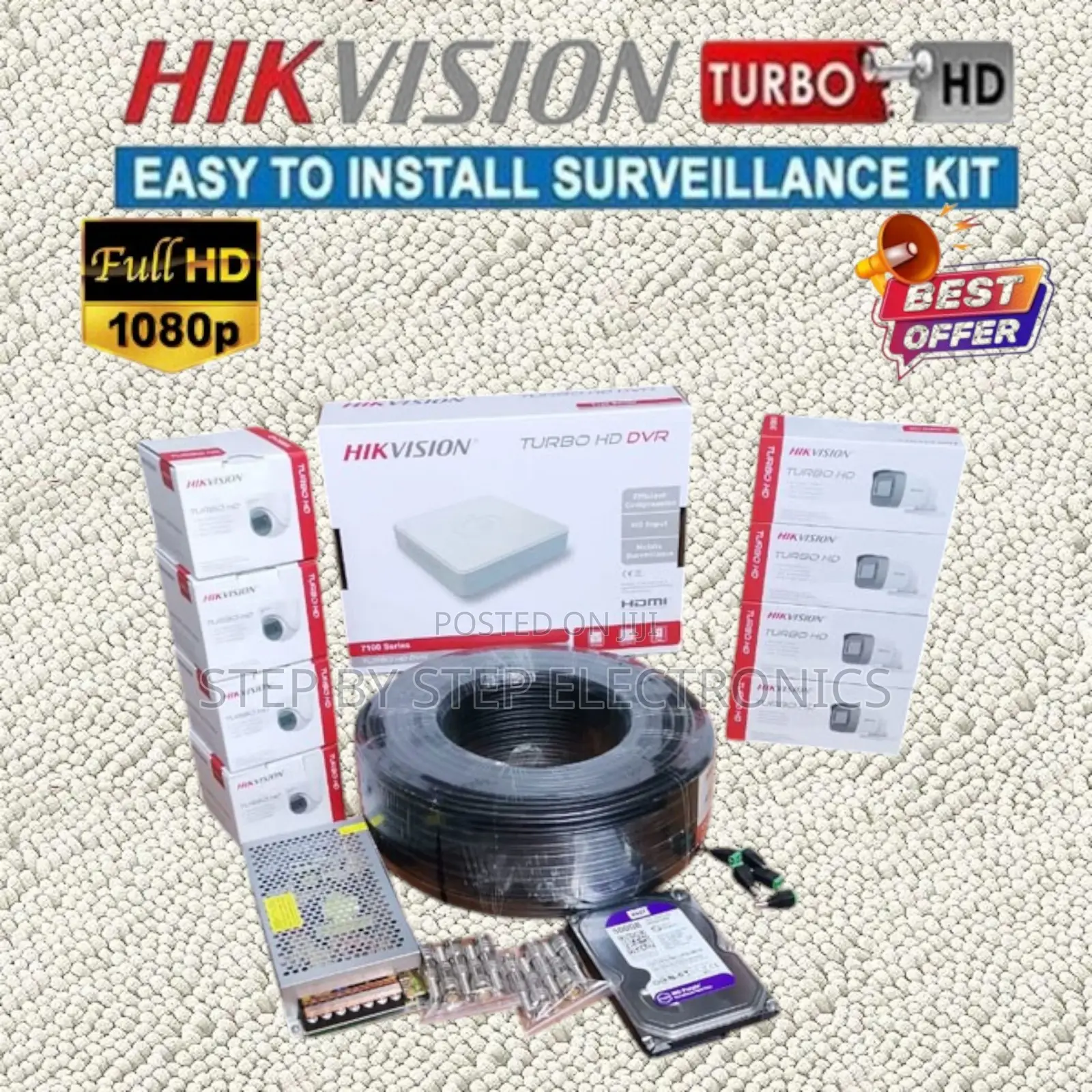 8 Hikvision 1080p Full Hd Home Security CCTV Cameras Complete Kit