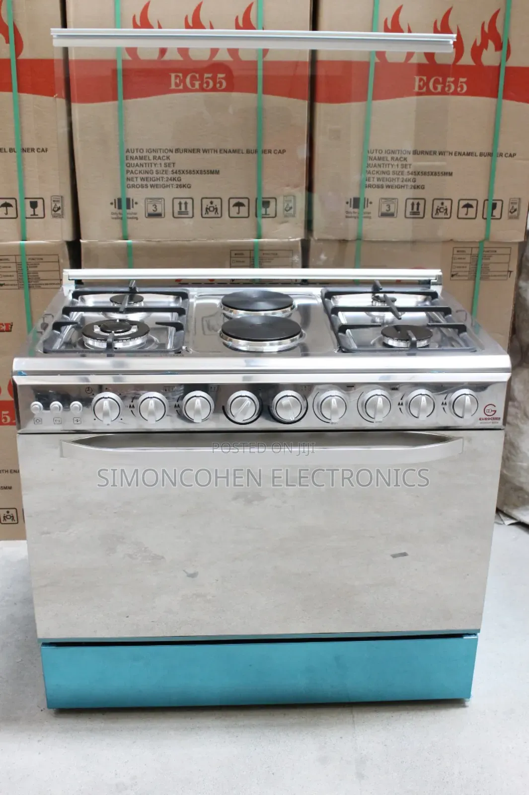 60*90 Eurochef 4g+2e Standing Cooker