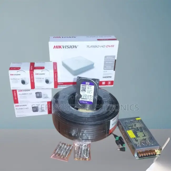 4 Hikvision 1080p Full Hd CCTV Cameras Complete Installation Package