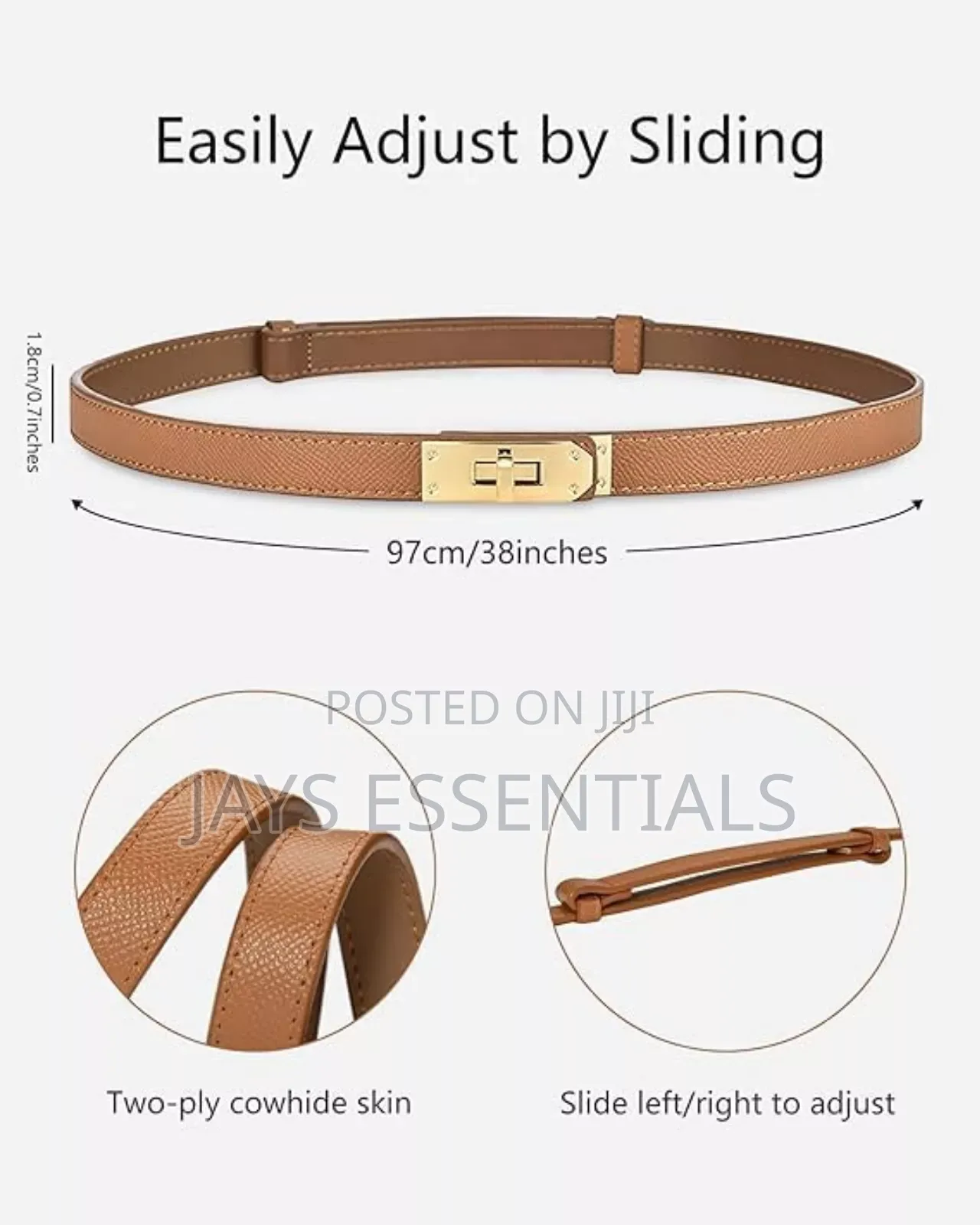 Versatile, Timeless-Hermes Quality Slim Belts