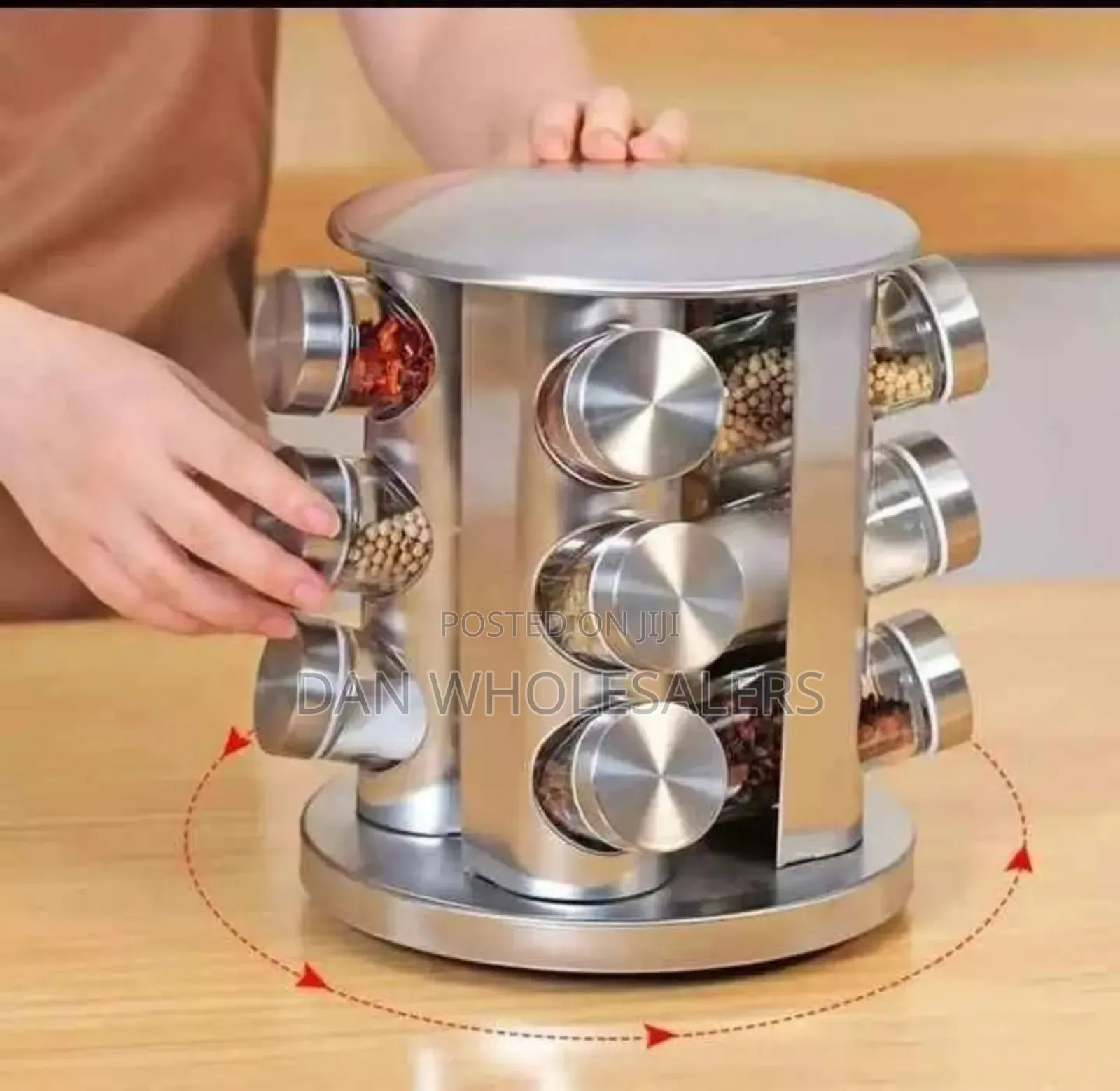 12 Rotating Spices Jars
