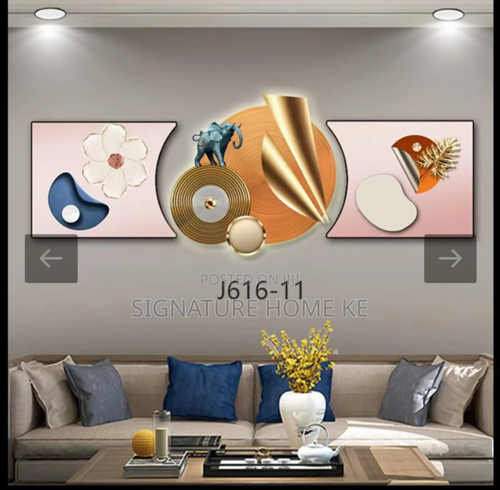 3pc 3 in 1 Elegant Wall Clock