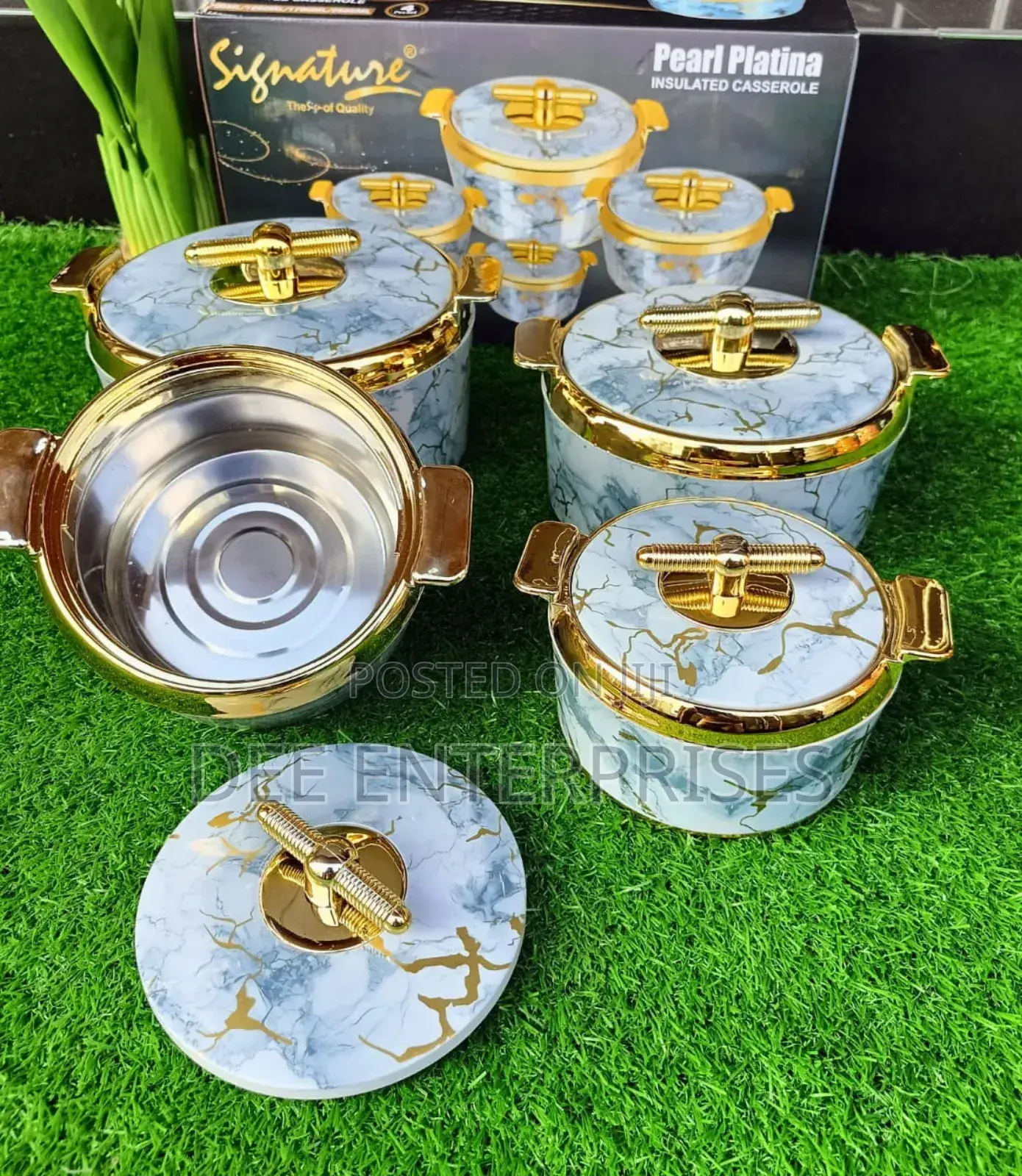 4 PCS Pearl Platina Insulated Hotpot