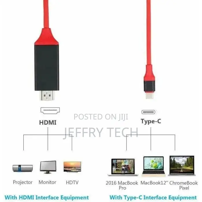 Hdmi Cable - Usb-C - Adapter - Compatible With Samsung -