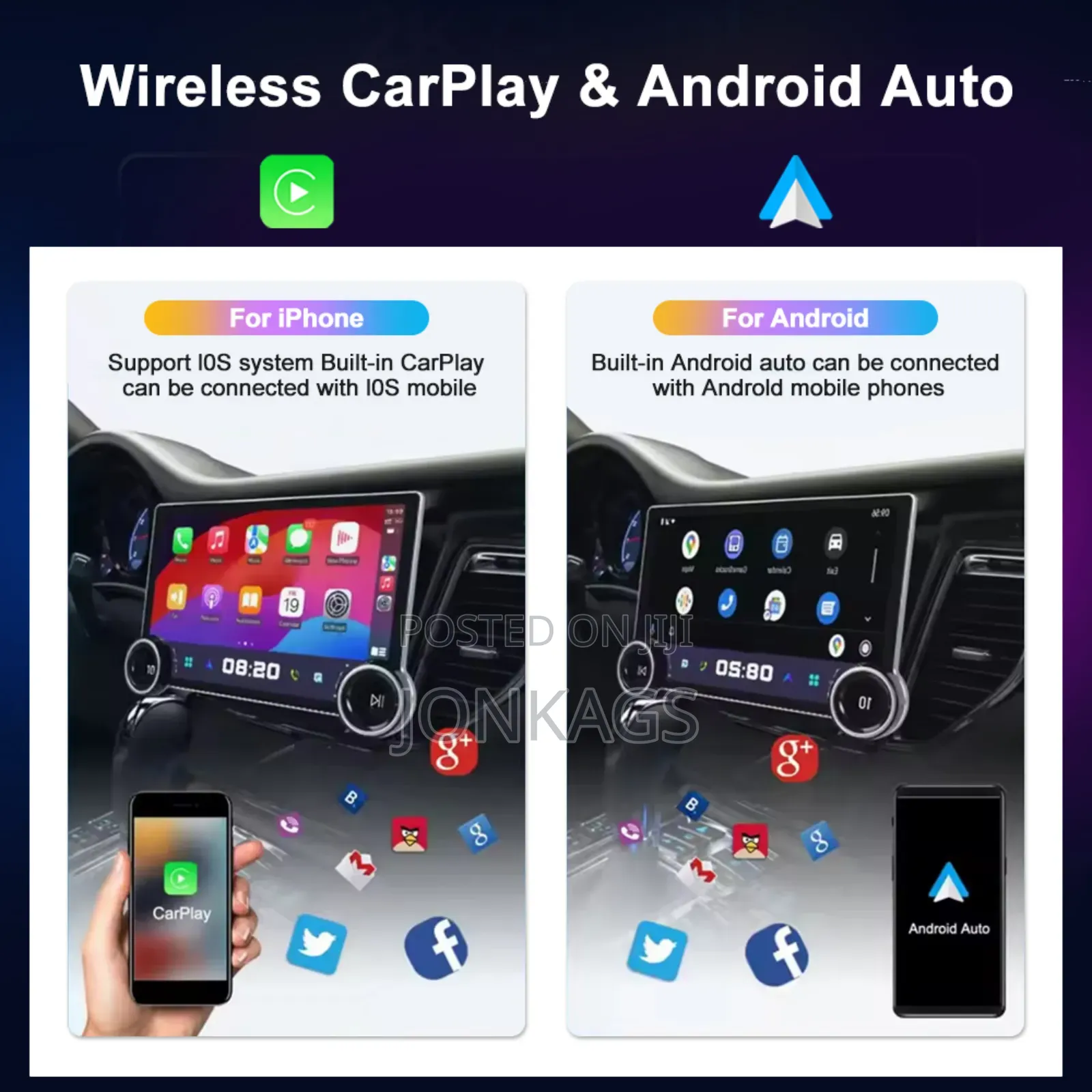 Double Knobs 10 Inches Android Radio