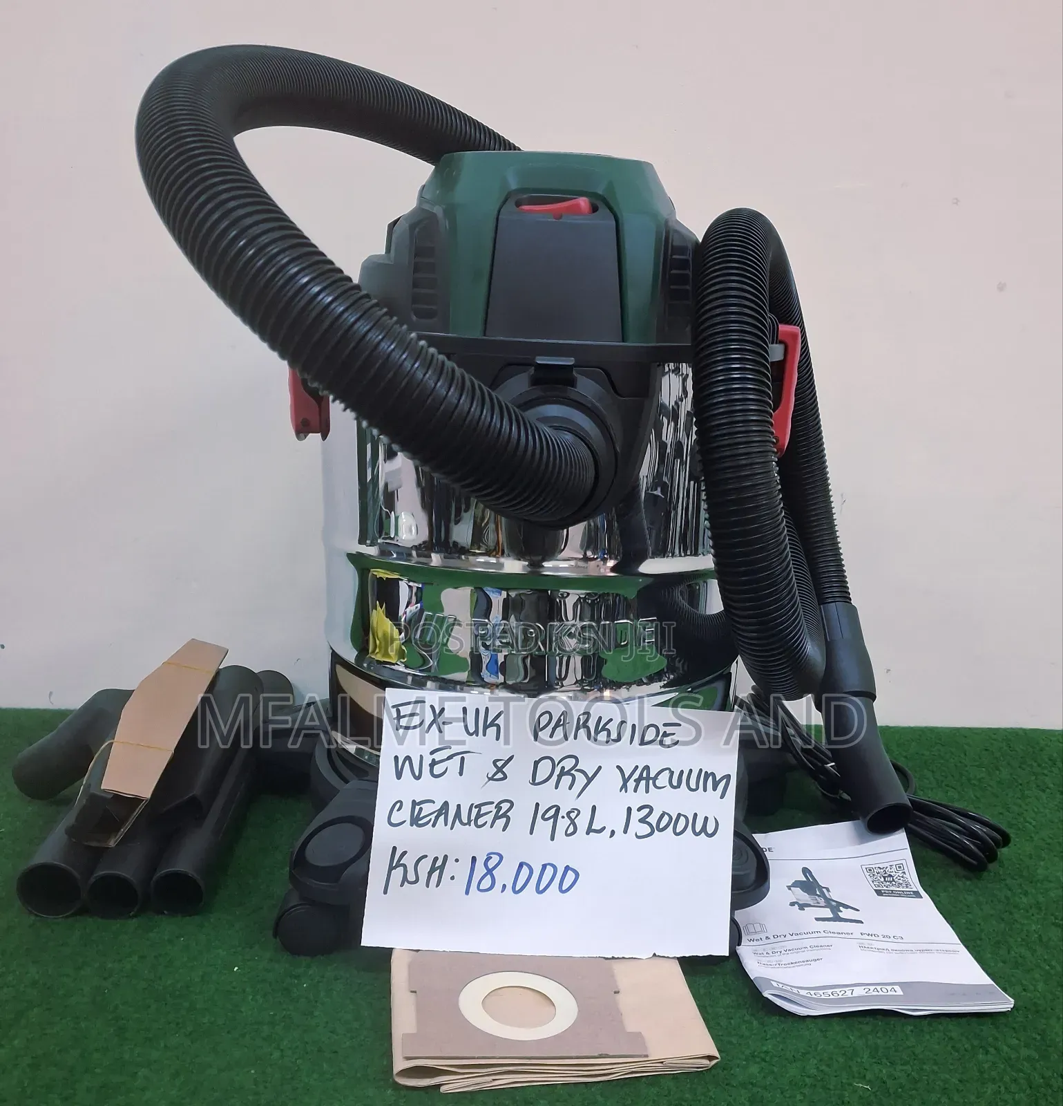 Vacuum Cleaner Brand New Wet and Dry 20l 1300w Parkside Ex-Uk