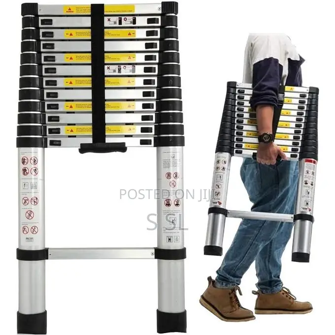 Telescopic Aluminum Ladder Portable 3.8m