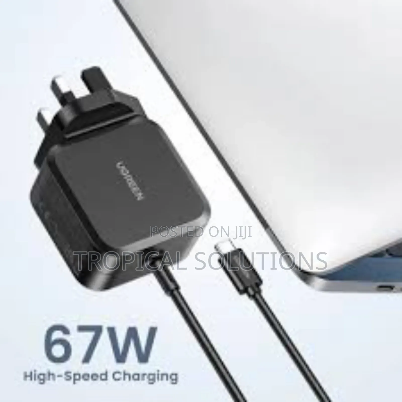 Ugreen Usb -C 67w Pd Gan Tech Power Adapter Uk+3dc Connectors