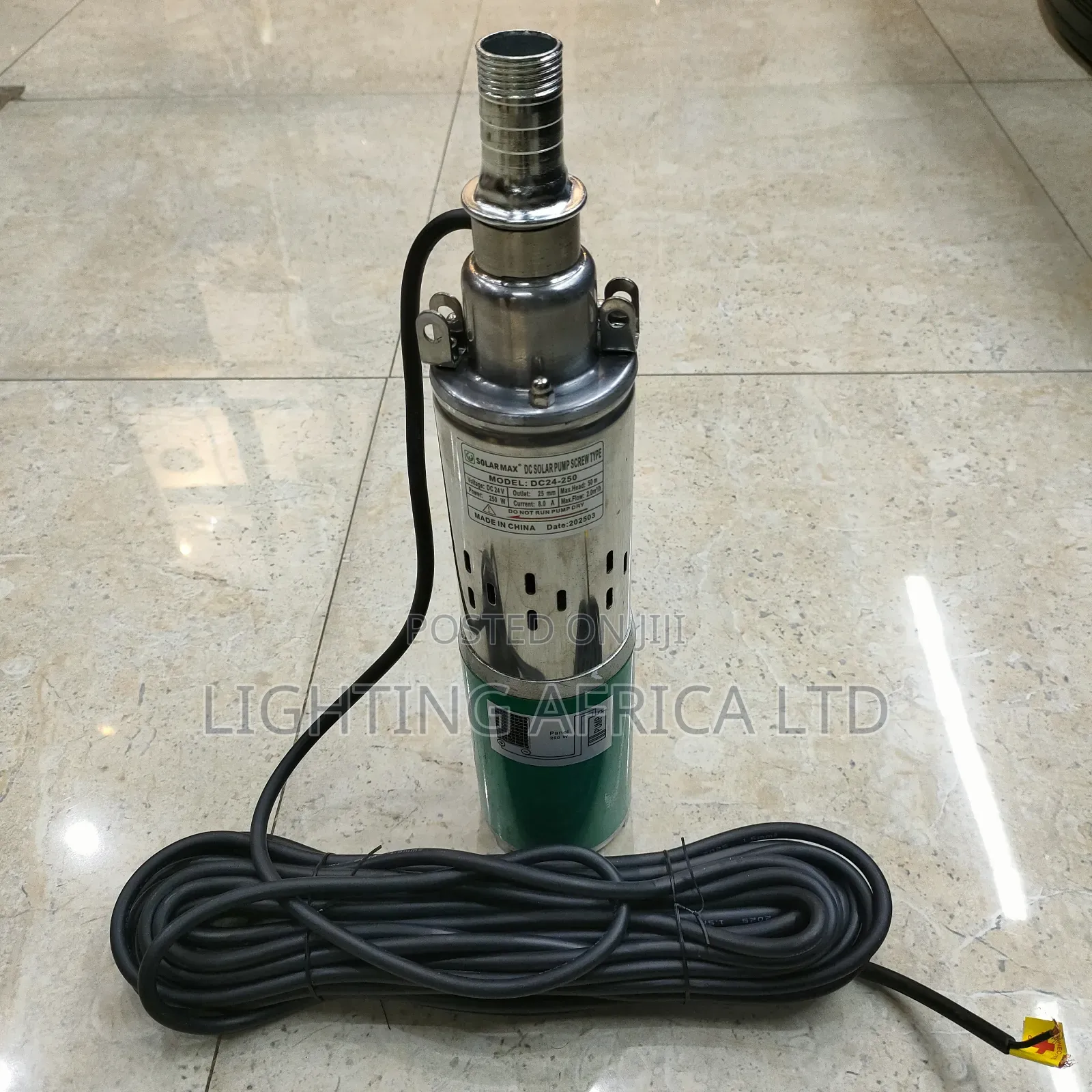 Solar Dc Pump 50 Meters Head 24v - 250w Solar