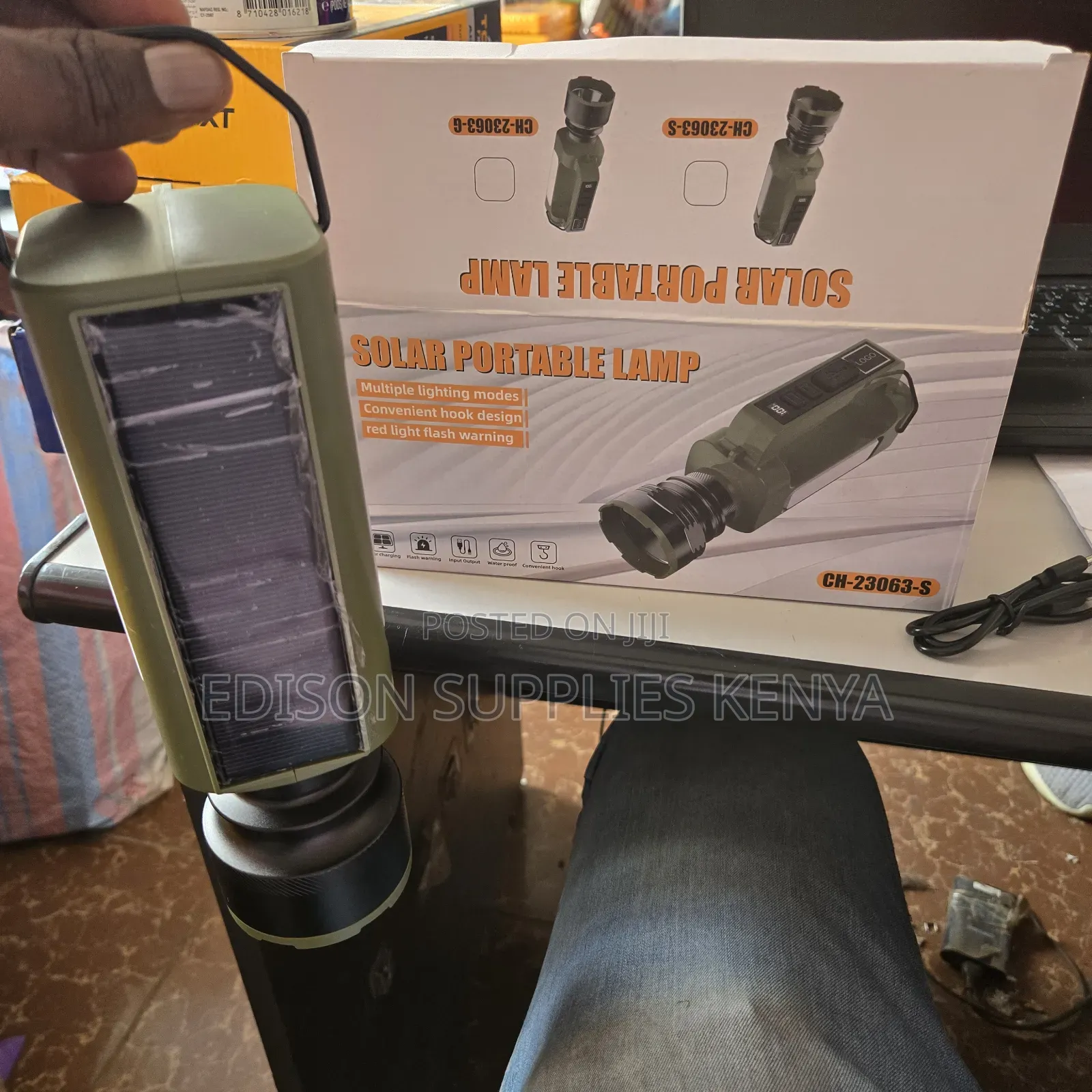 Rechargeable Torch With Solar Charging Panel Led Power Flashlight