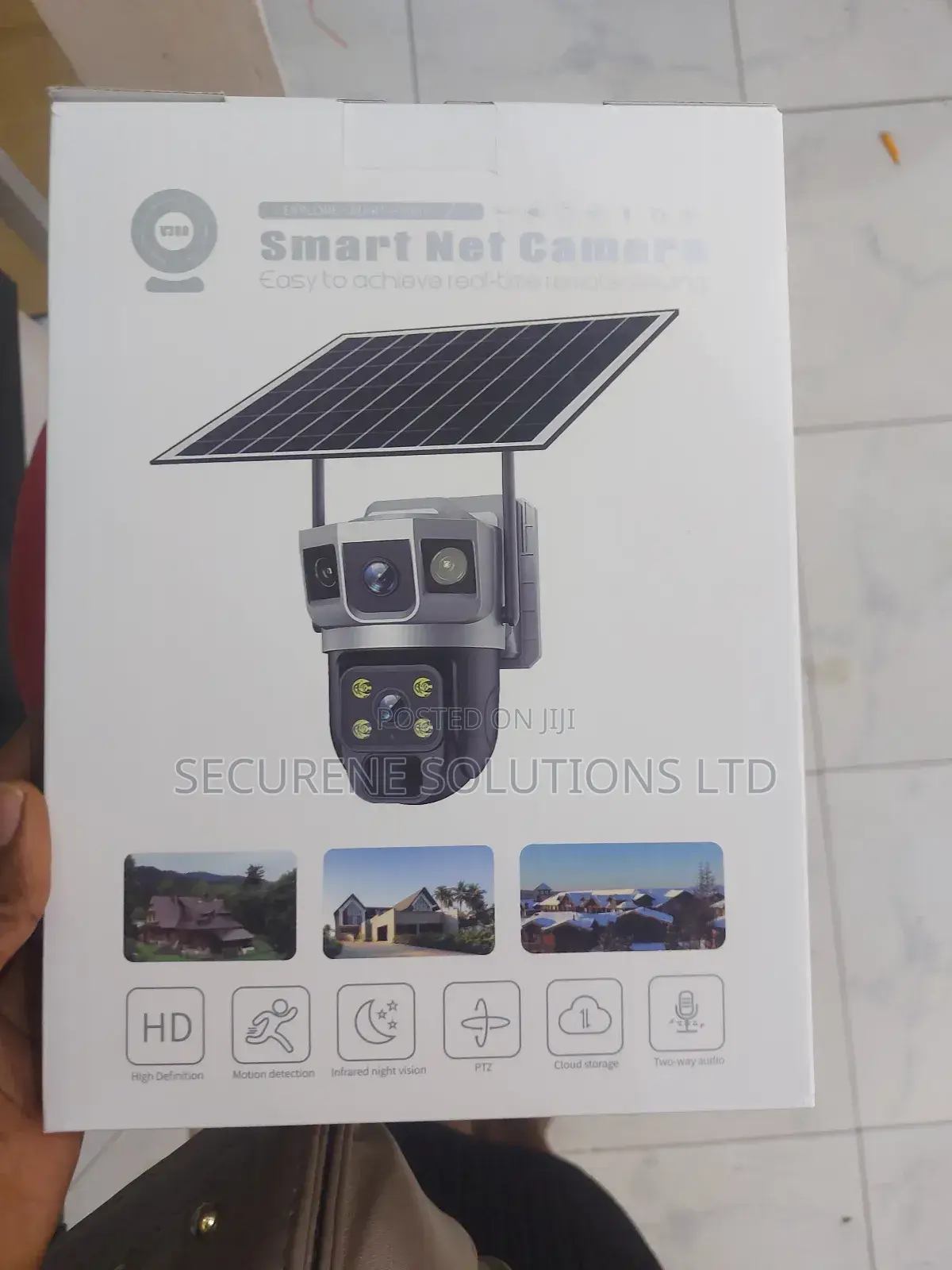 V380 Pro Vts02-G Dual Lens 4g/Wifi Solar Outdoor Camera.