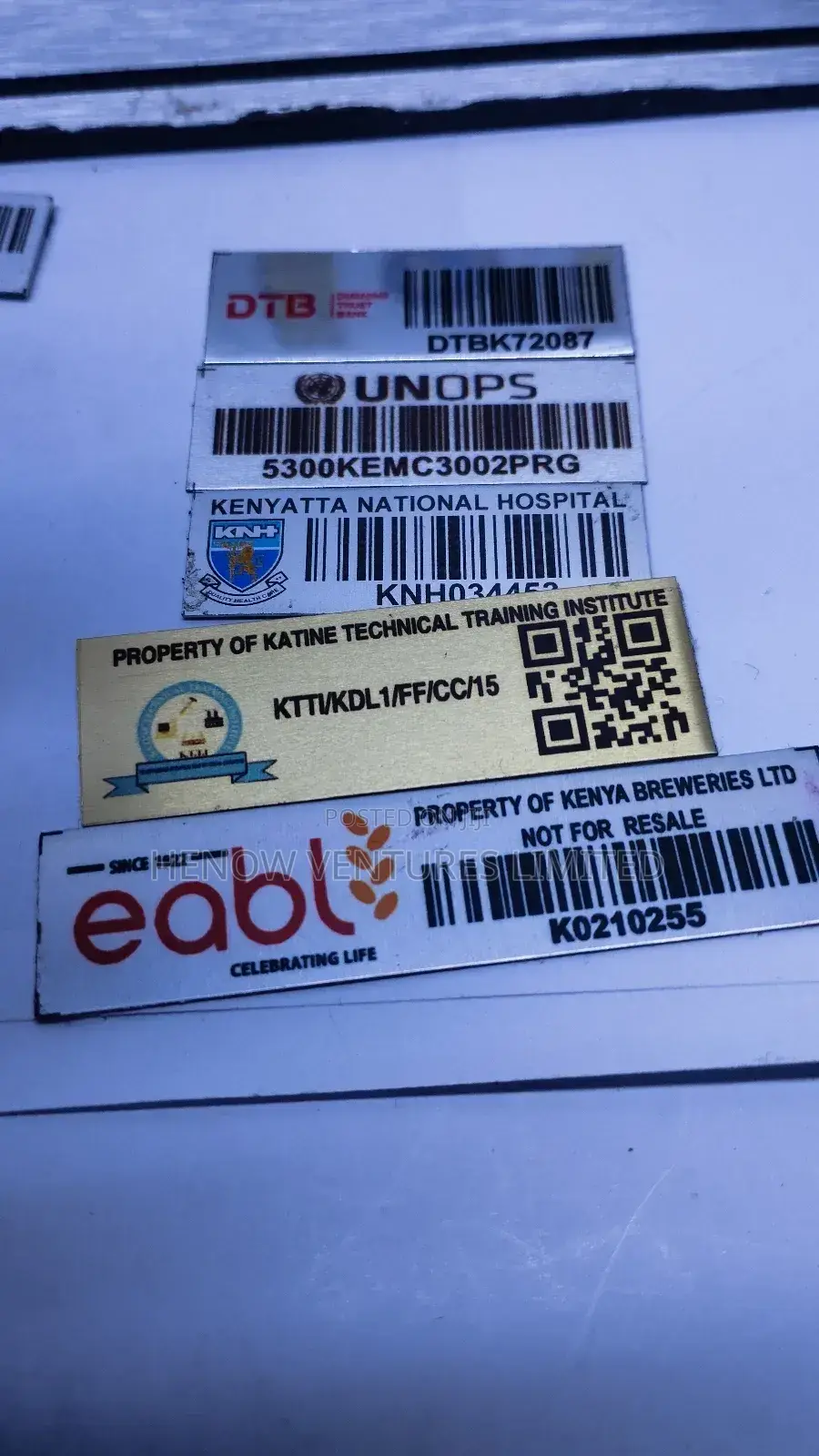 Asset Tags With Barcodes or Qr Code