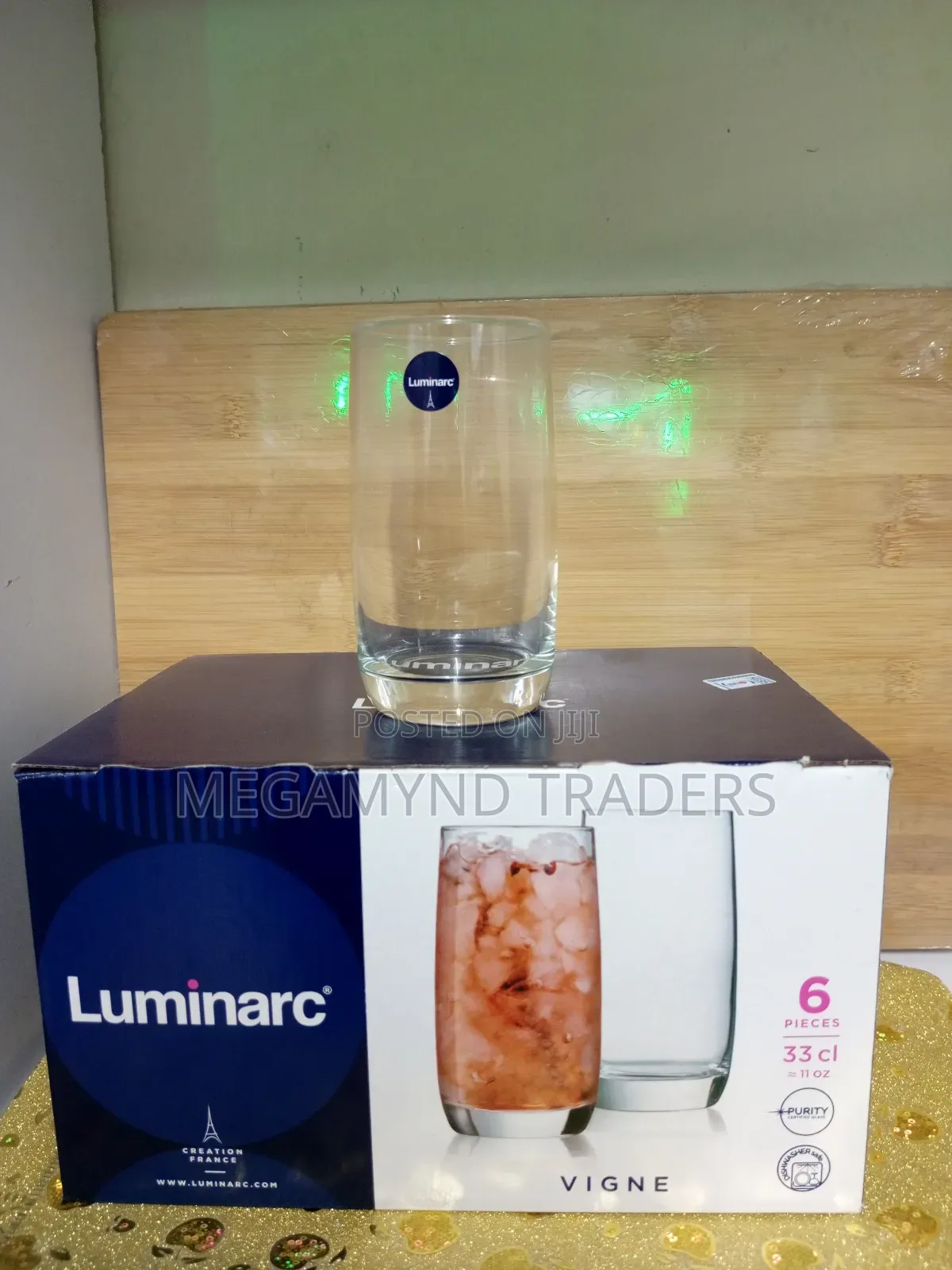 6pc Luminarc Vigne Glasses/Water Juice Glass