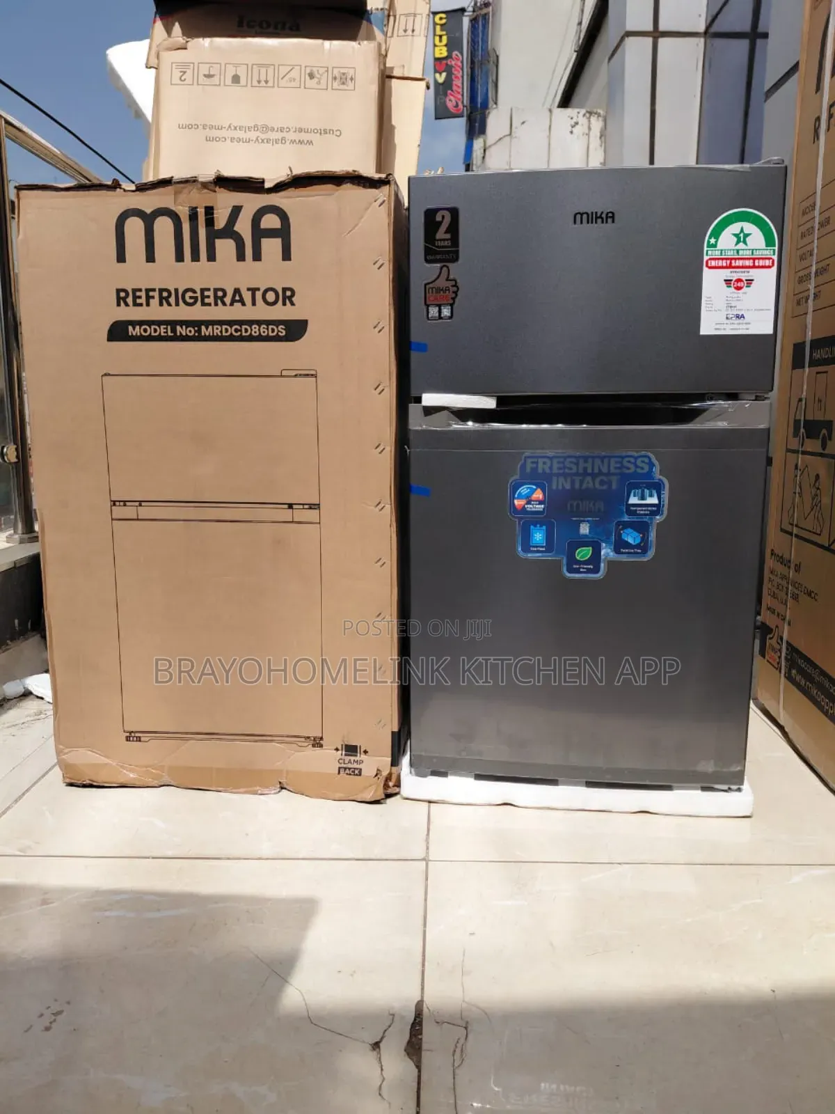 Mika 86 Litres Double Door Refrigerator ,Fridge