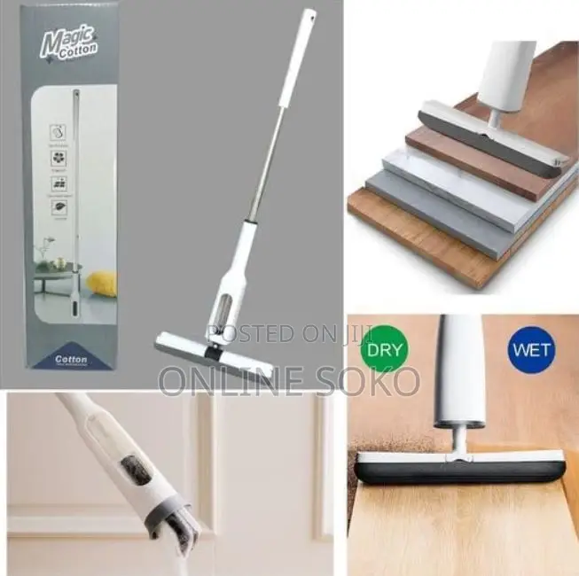 Adjustable Self-Squeezing Wet Dry Floor Magic Cotton Mop