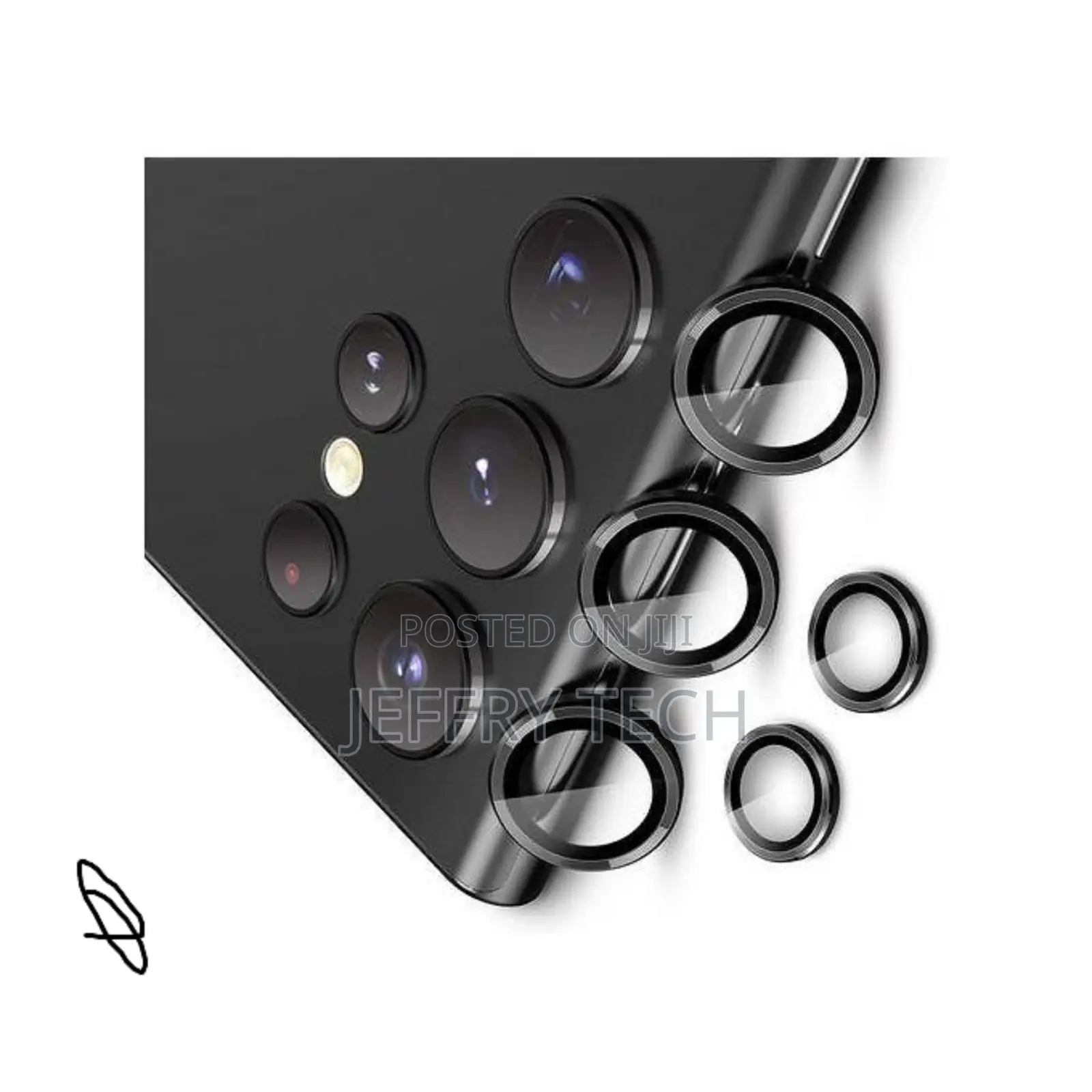Bright Metal Ring Camera Lens Protector for Samsung Galaxy S23 Ultra