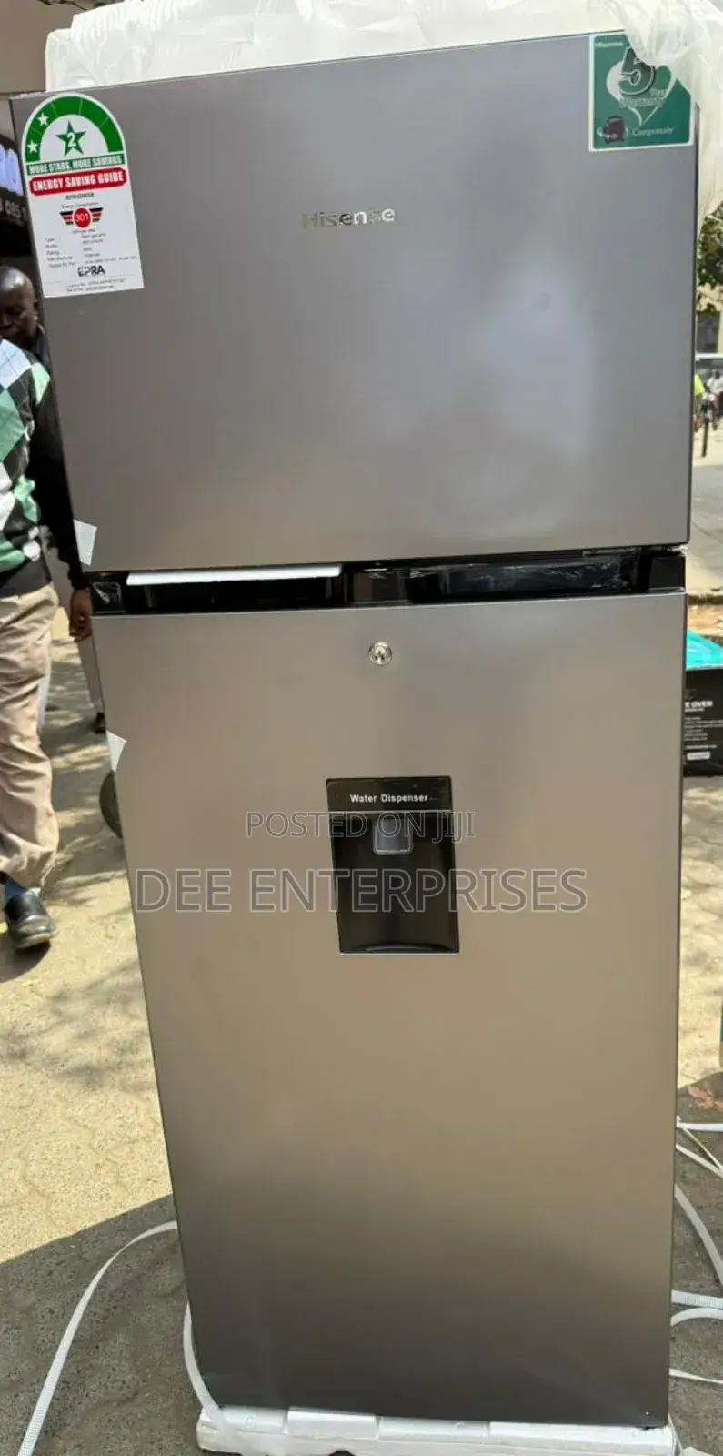 Hisense 205l Double Door Refrigerator Fridge With Dispenser