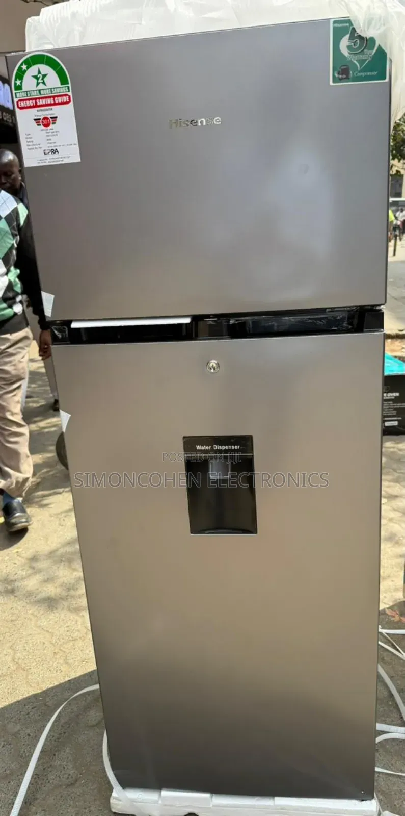 Hisense 205l Double Door Refrigerator Fridge With Dispenser