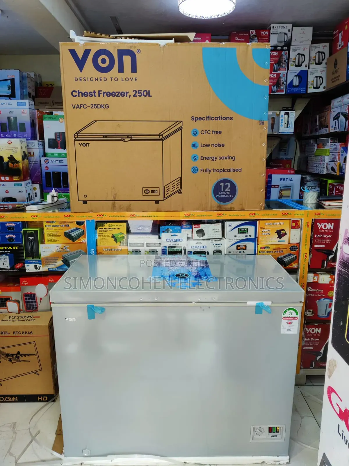*Von Chest Freezer 250l