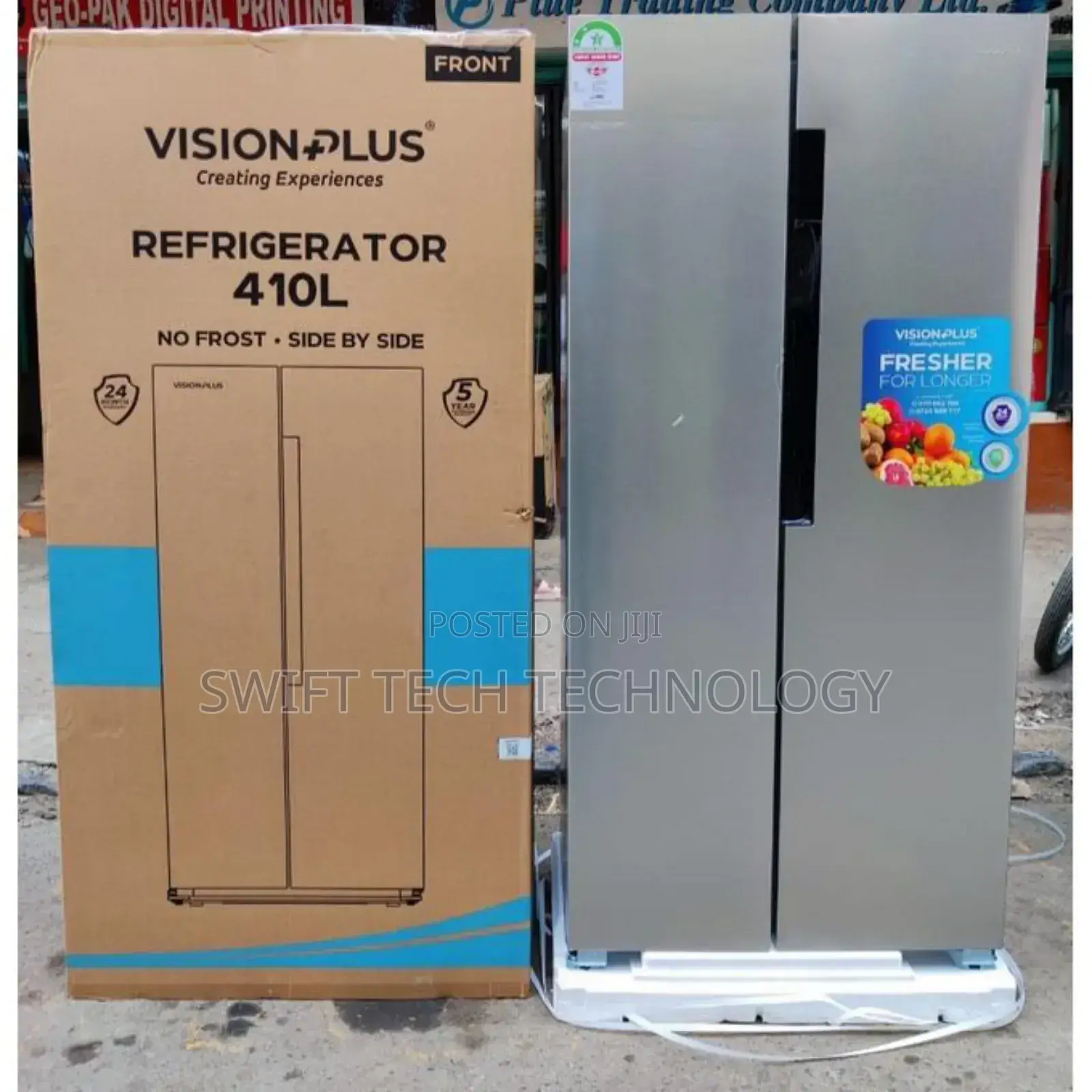 Vision Plus 410 Litres Side by Side No Frost Fridge