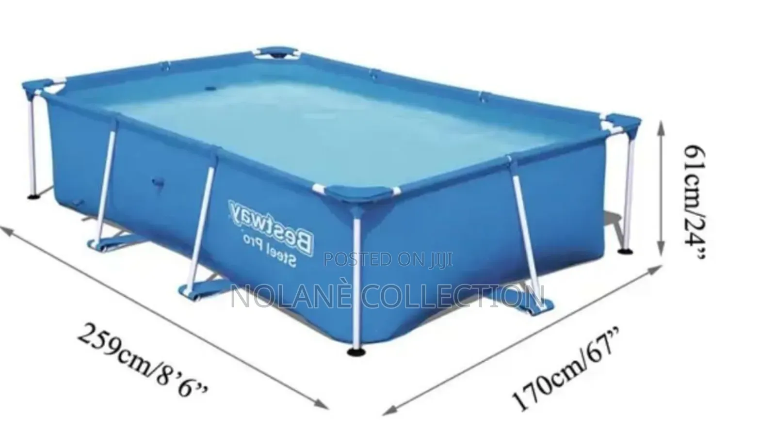 Rectangular Metallic Frame Swimming Pool