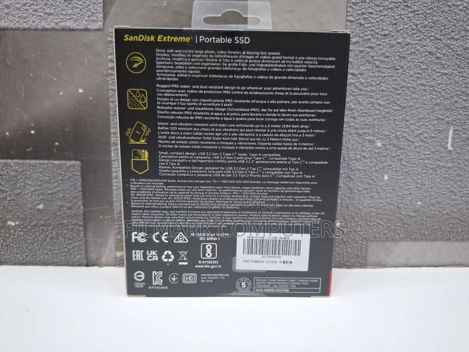 Sandisk 1tb Extreme Portable External SSD