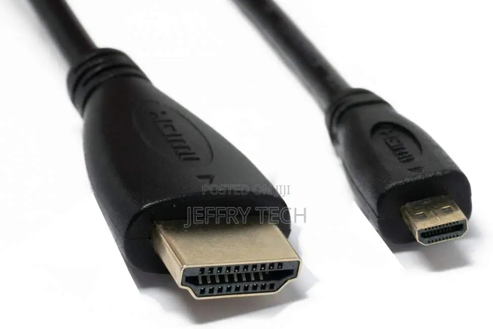 System-S Hdmi Cable 10 M Male to Micro Plug Adapter in Black
