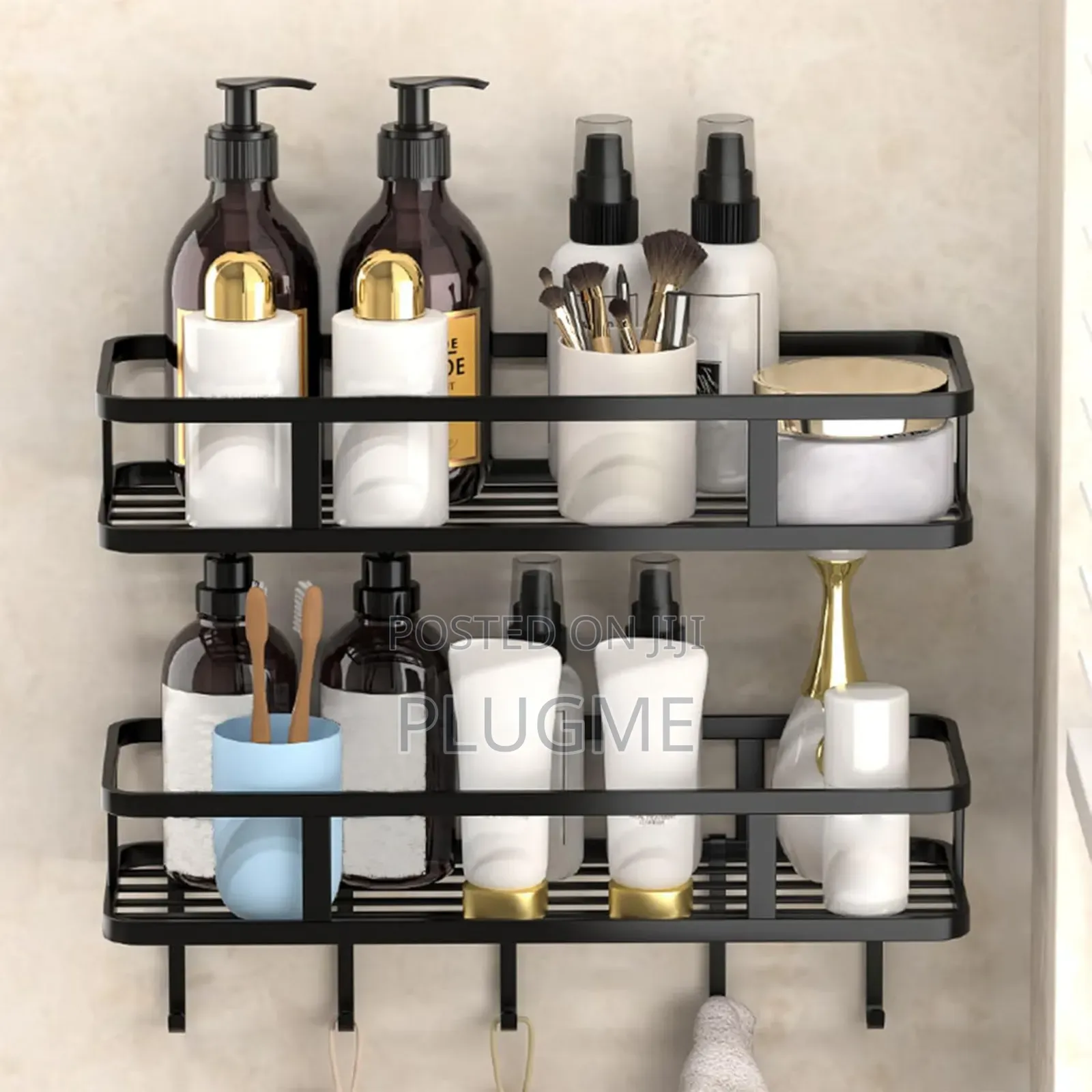 Rustproof Shower Corner Caddy Wall Mounted Adhesive Shower Organizer