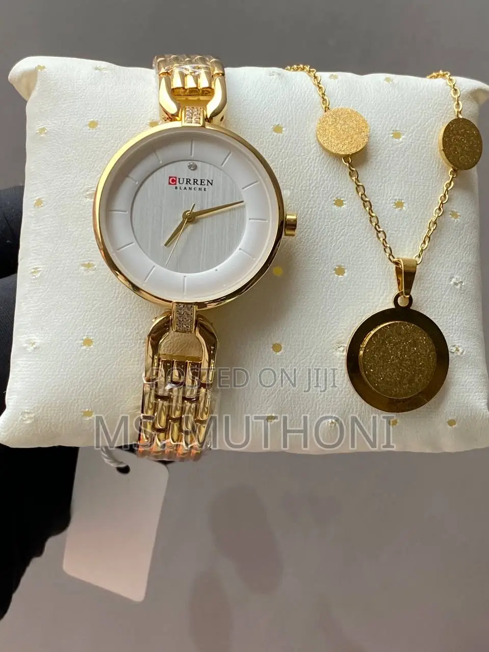  Curren Ladies Gift Set ; Watch X Earrings X Necklace