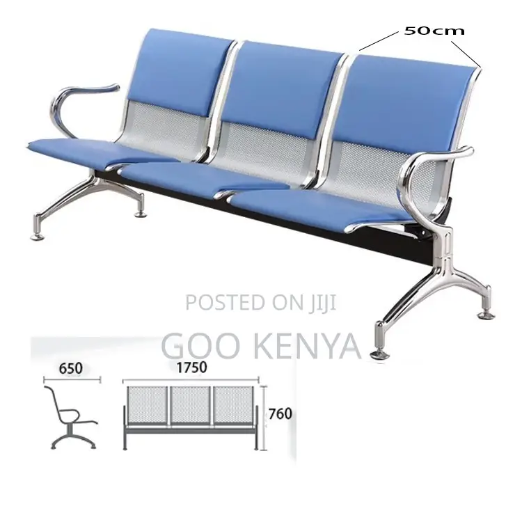 Office Chair ; Public Waiting Three Seats Chair