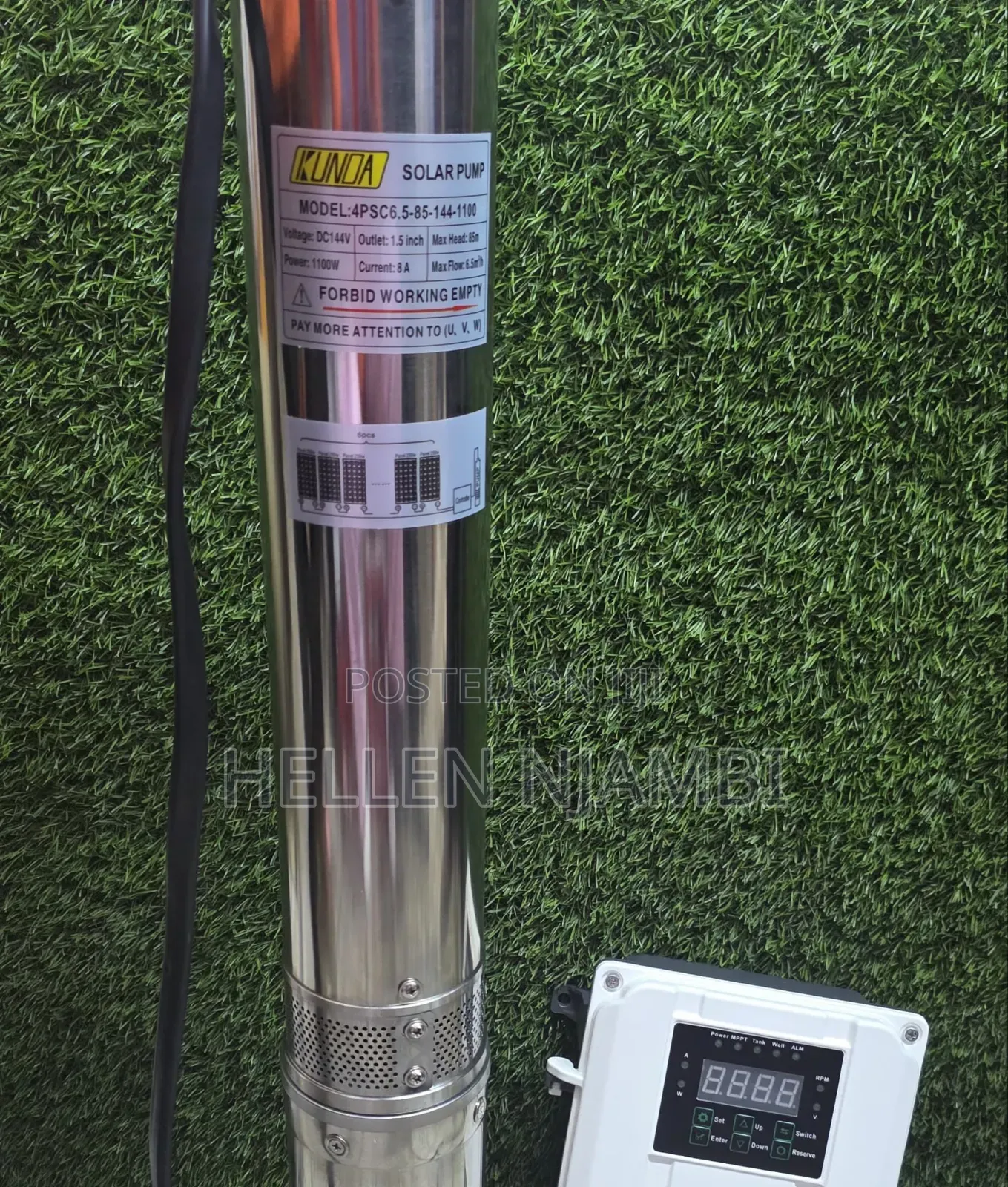85m Solar Submersible Pump With Control Box