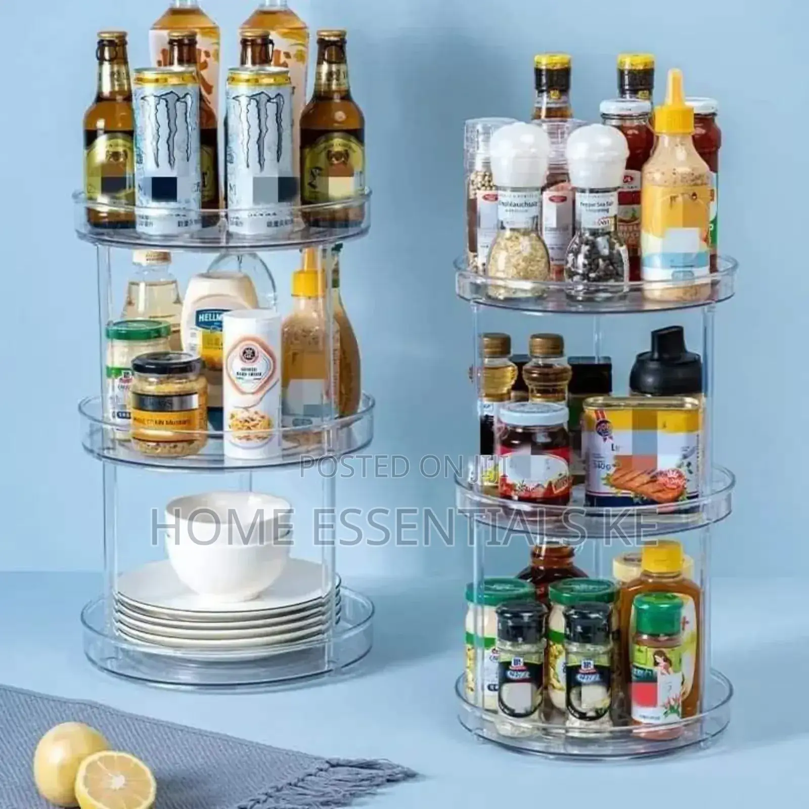*3 Layer Acrylic Rotation Cabinet Turntable Organizer/Lazy Susan