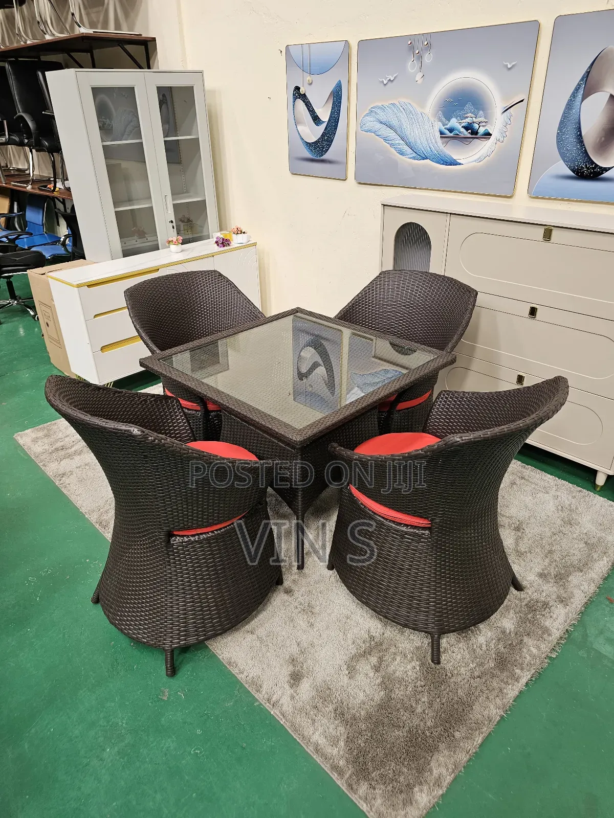 Outdoor Furniture Set, Outdoòr Fùrniture Sèt_ Table 4 Seats/Chairs