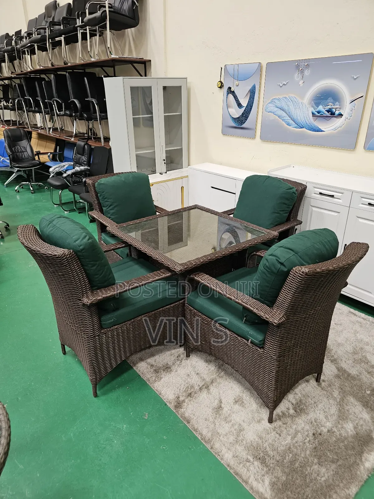 Outdoor Furniture Set; Outdôor Fûrniture Sět) 4 Chairs/Seats Table