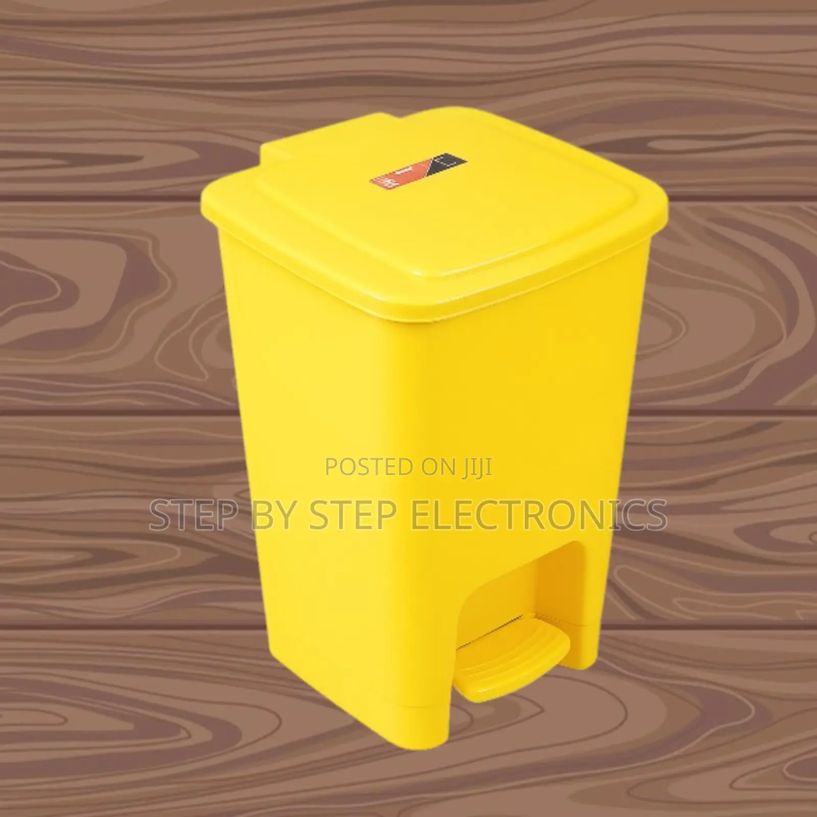30l Hard Plastic Step Pedal Waste Bin Trash Can–Durable, Easy to Clean